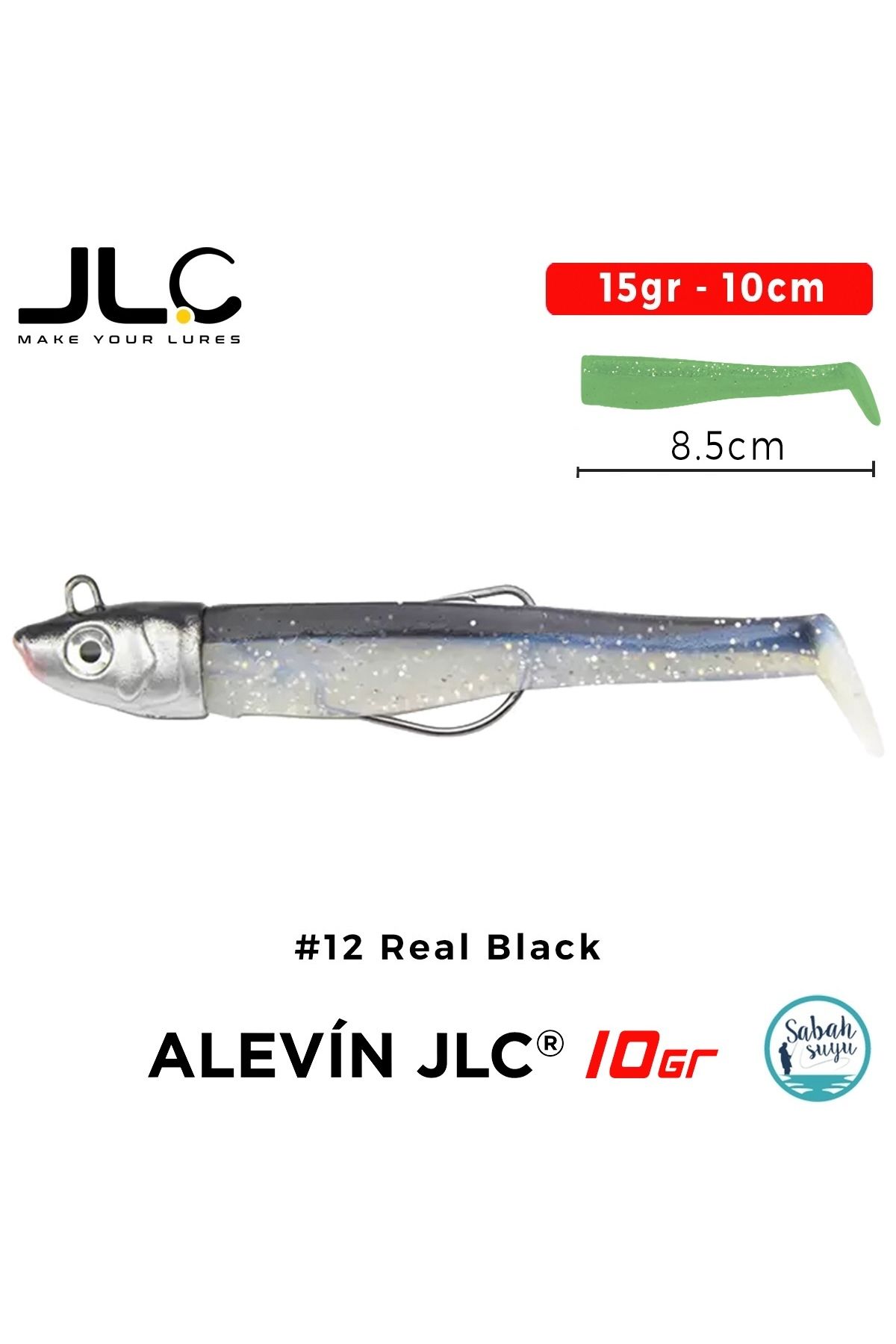 JLC Alevin Set 15gr 10cm #12 Real Black Silikon Balık