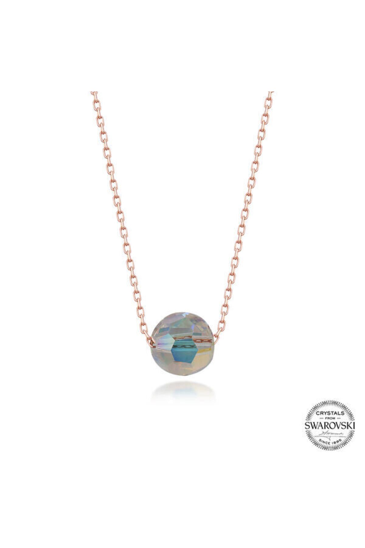 shop Crystal Taşlı Parlak Top 925 Ayar Gümüş Kolye