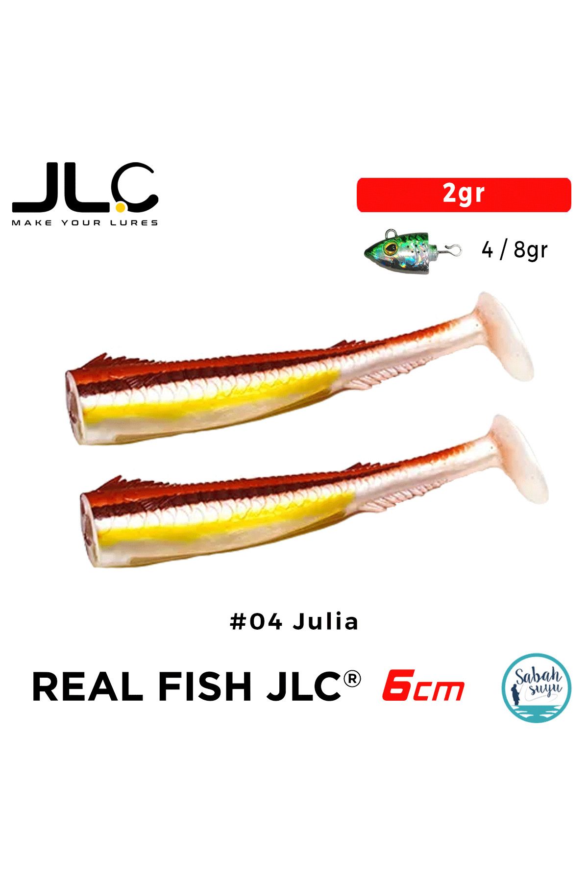 JLC Real Fish 6cm 2gr #04 Julia Silikon Kuyruk (2 Adet)