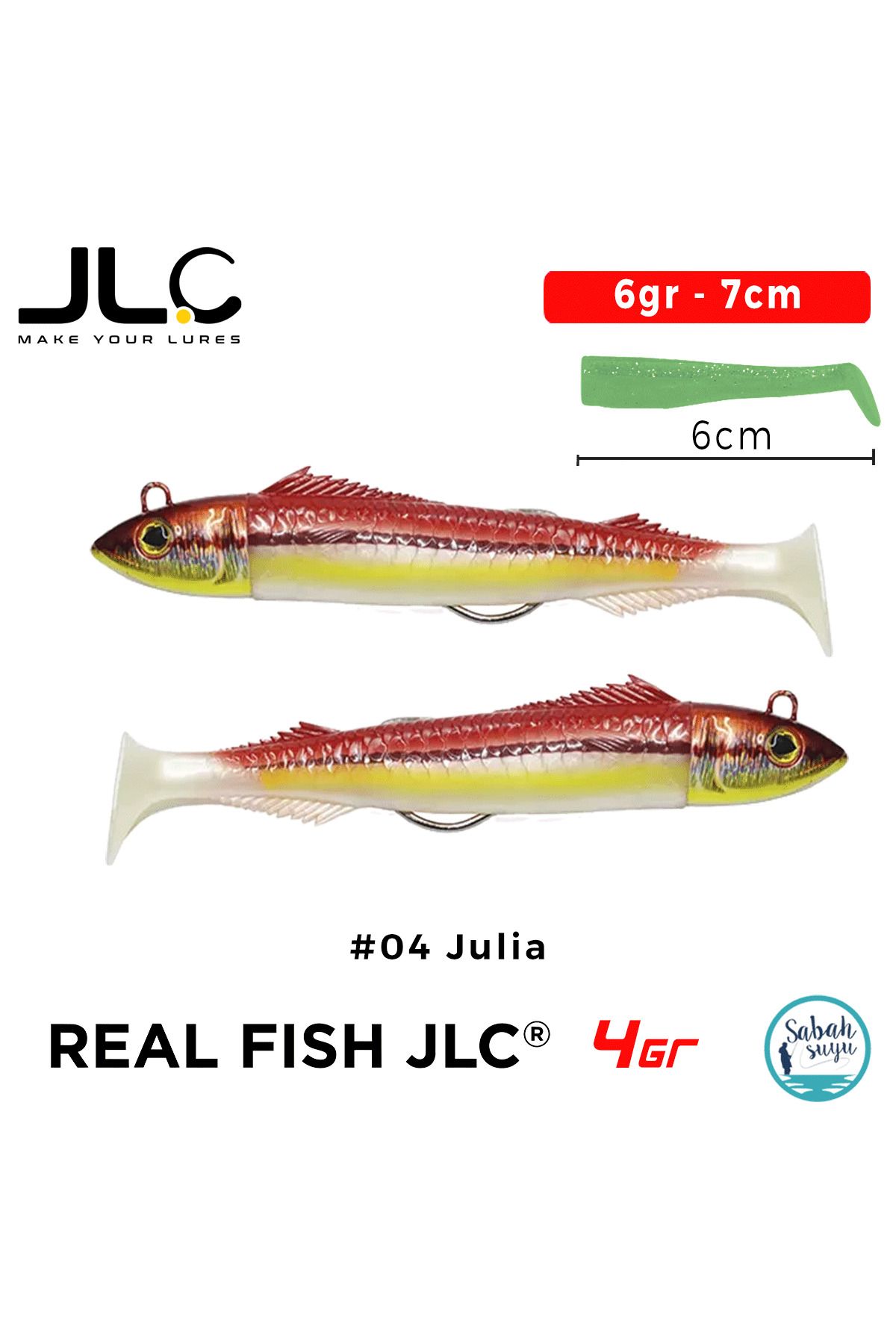JLC Real Fish 4 Combo Set 6gr 7cm #04 Julia (2+2) Silikon Balık