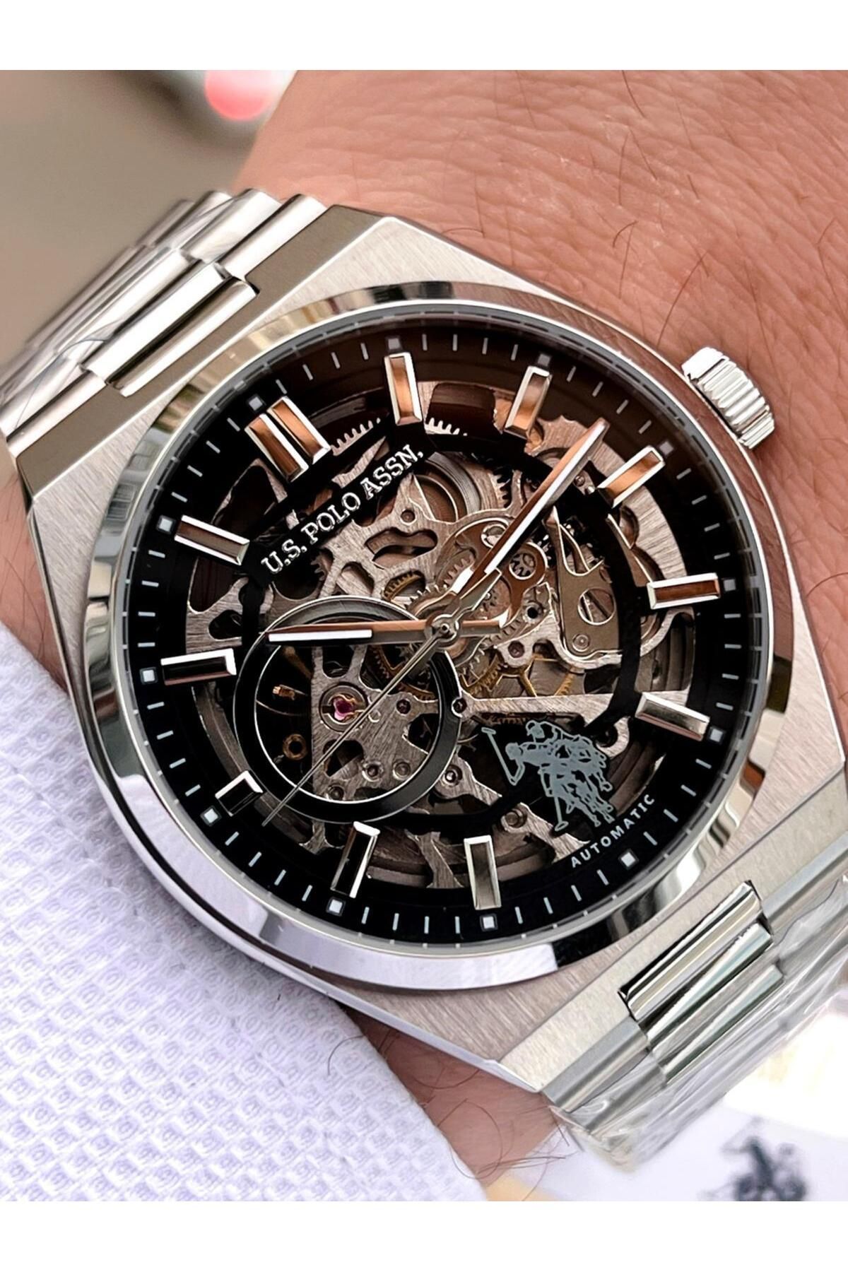 U.S. Polo Assn. U.S.Polo Assn Otomatik Mekanizmalı Çelik Kasa&Kordonlu 2 Yıl Garantli Erkek Kol Saati USPA.FS1115.3