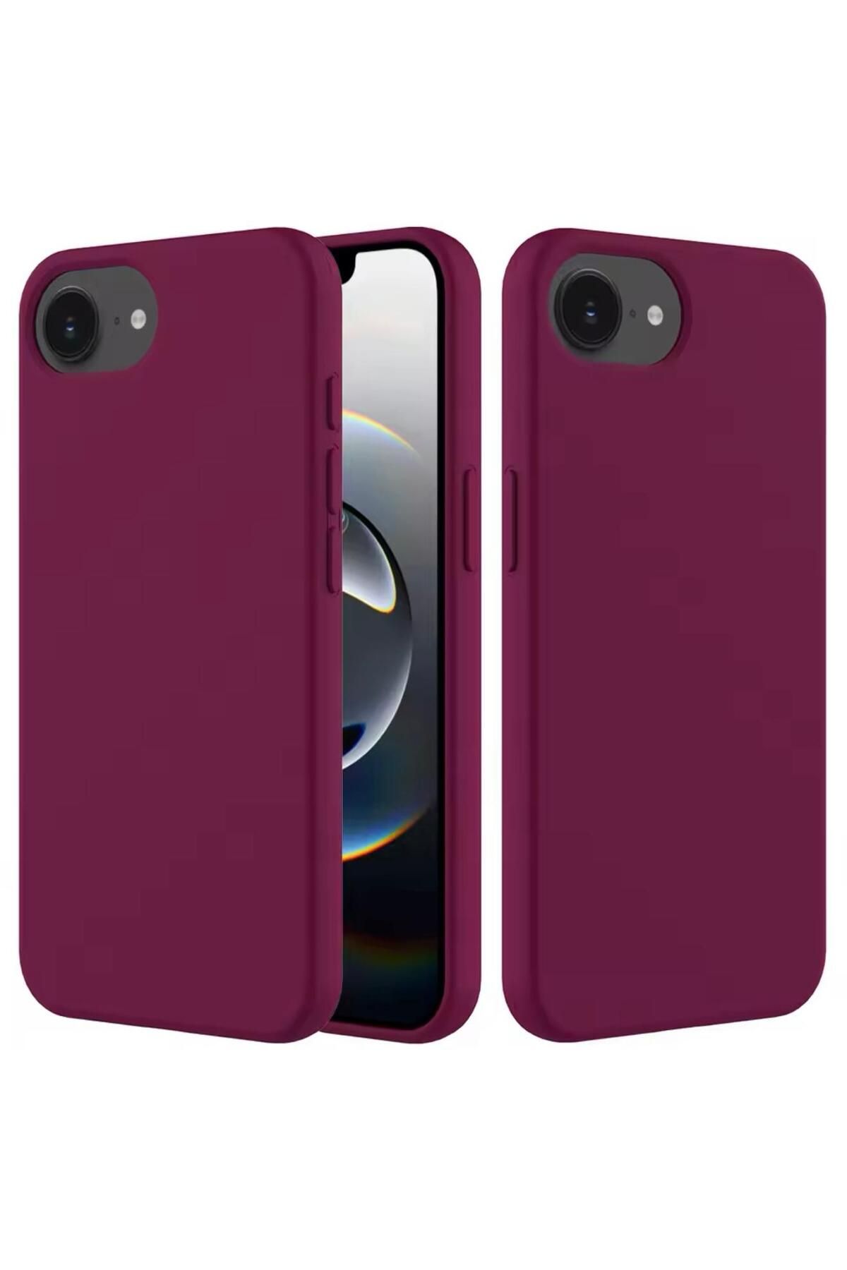 Sphone İphone 16e Kılıf Kamera Çıkıntılı Korumalı Liquid Sıvı Silikon İçi Kadife Lansman Renk Silinebilir