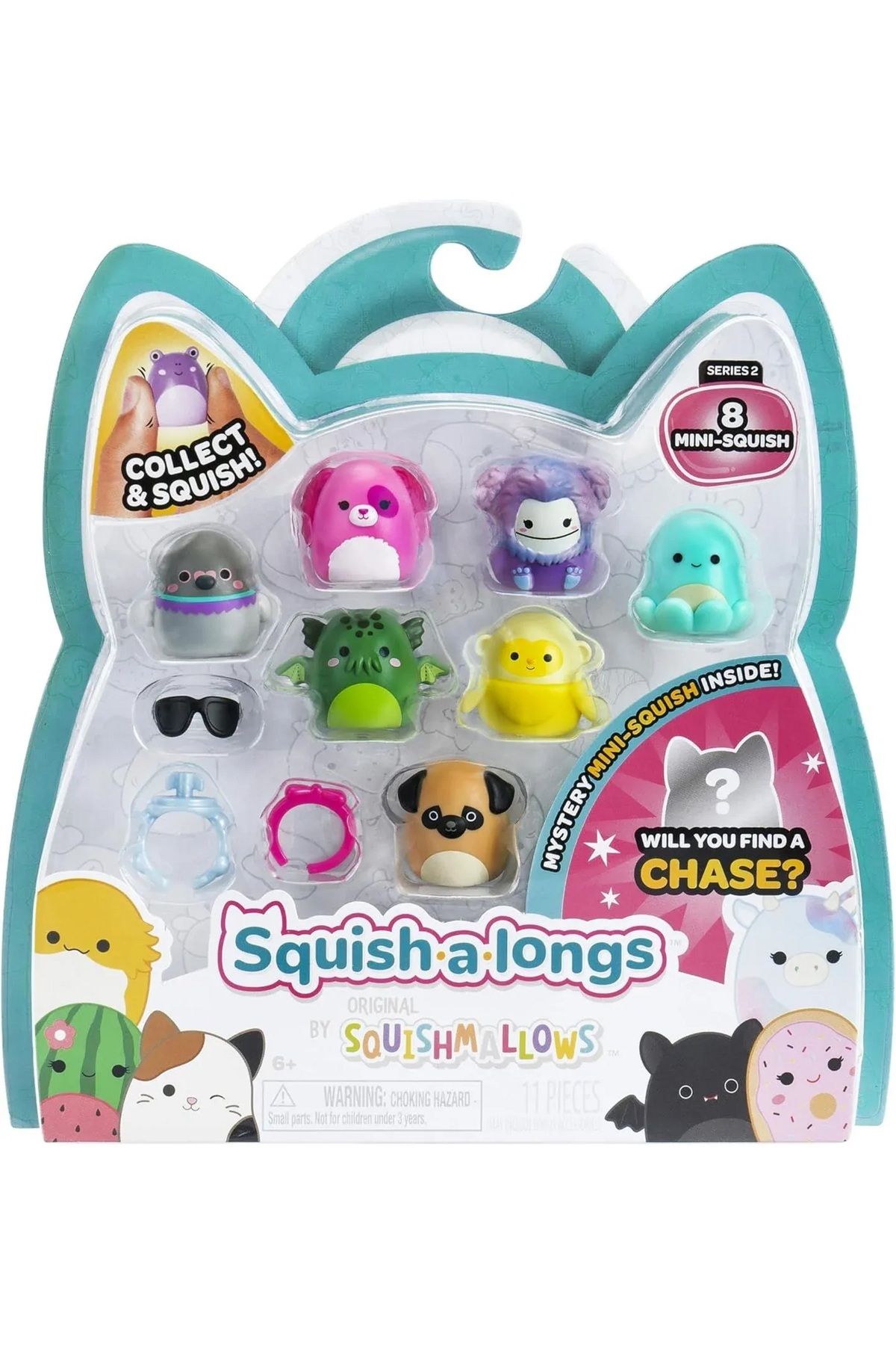Tower Toys Squishmallows Squish-A-longs Series 2 - 8 Adet Squishmallows Serisi