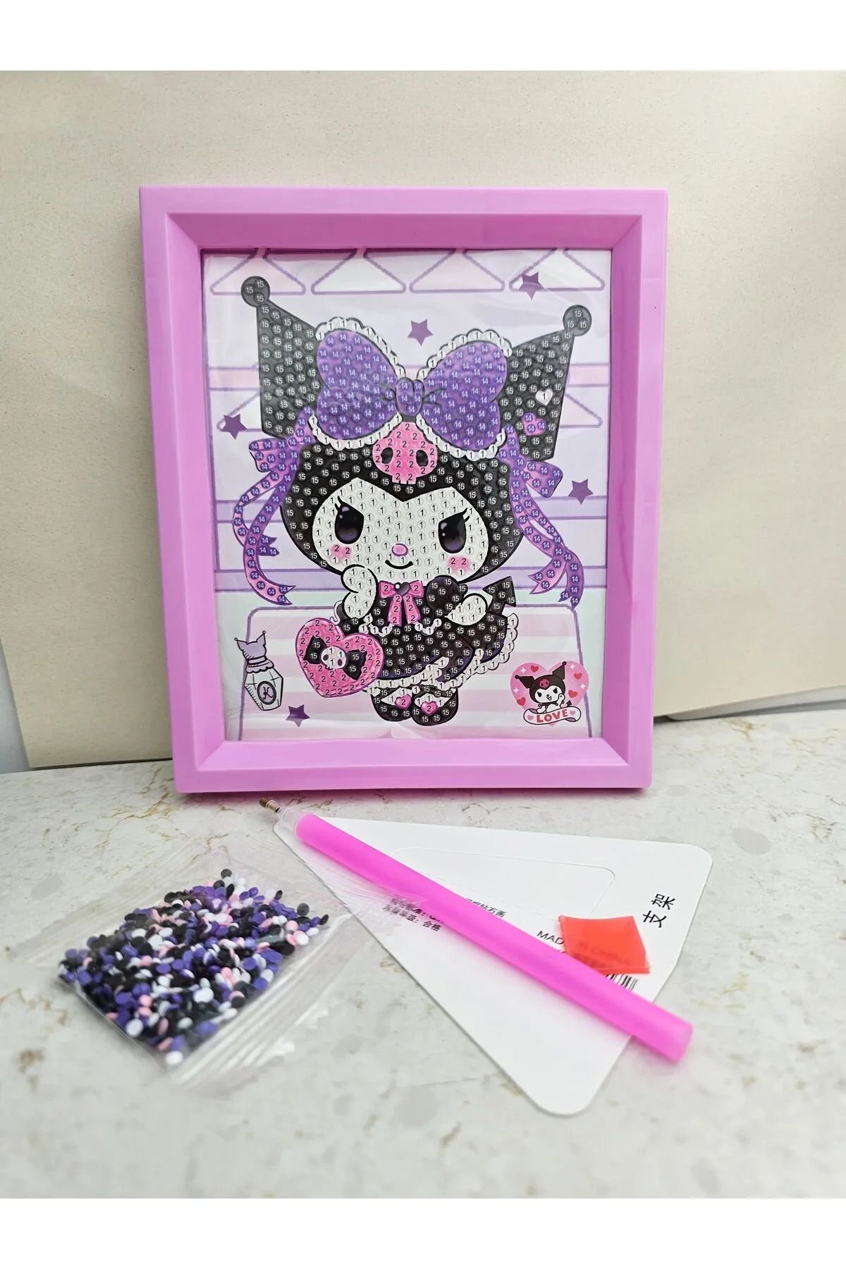 zeynobella Sanrio kuromi kendin yap DİY elmas mozaik yapıştırma kendinden yapışkanlı hobi 1adet