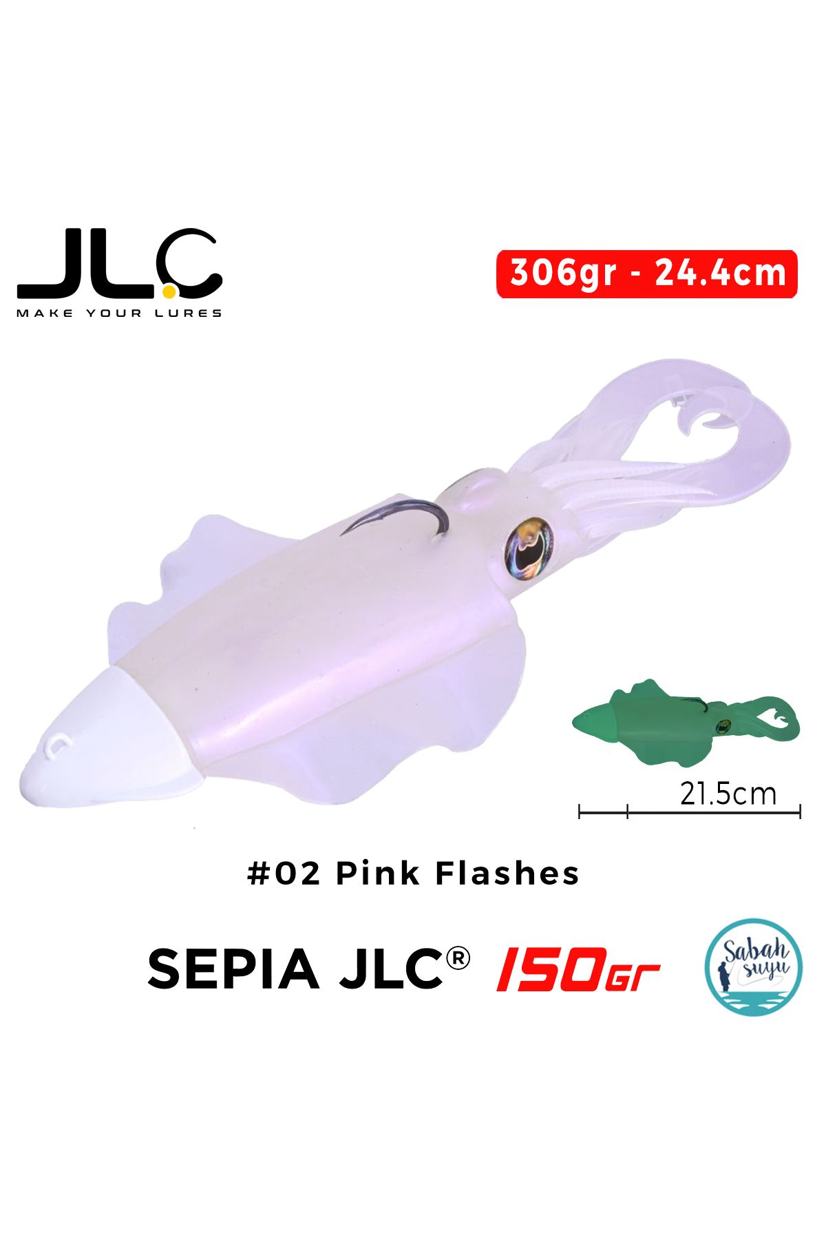 JLC Sepia 150 Set 306gr 24.4cm #02 Pink Flashes Silikon Sübye