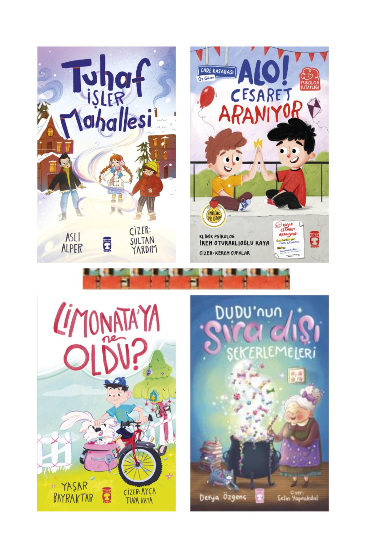 Timaş Çocuk 2.3.SINIF-Tuhaf İşler Mahallesi,Limonataya Ne Oldu,Dudunun Sıra Dışı,Cesaret Aranıyor(4KİTAP)