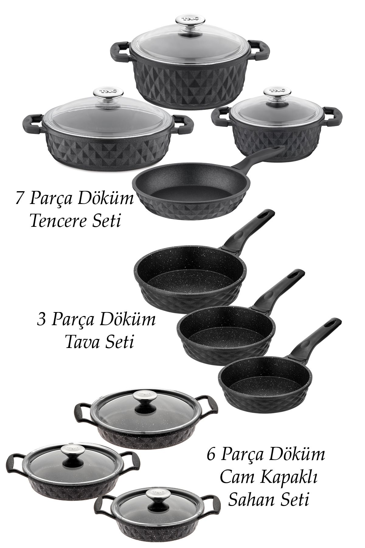 Taç Bella 16 Parça Döküm Pişirme Seti