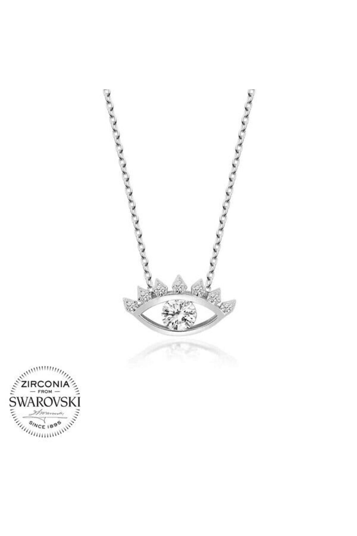 shop TaşlıGöz Tek Taş 925 Ayar Gümüş Kolye