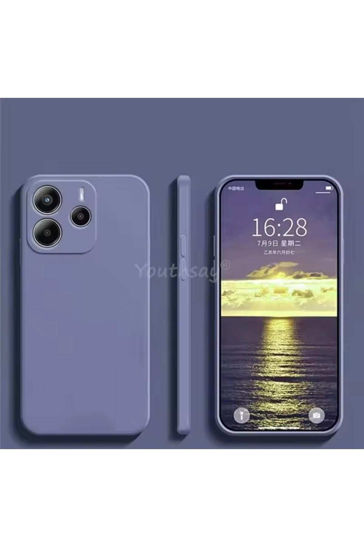 Sphone Xiaomi Redmi Note 14 5g Kılıf Kamera Çıkıntılı Korumalı Liquid Sıvı Silikon İçi Kadife Lansman Renk