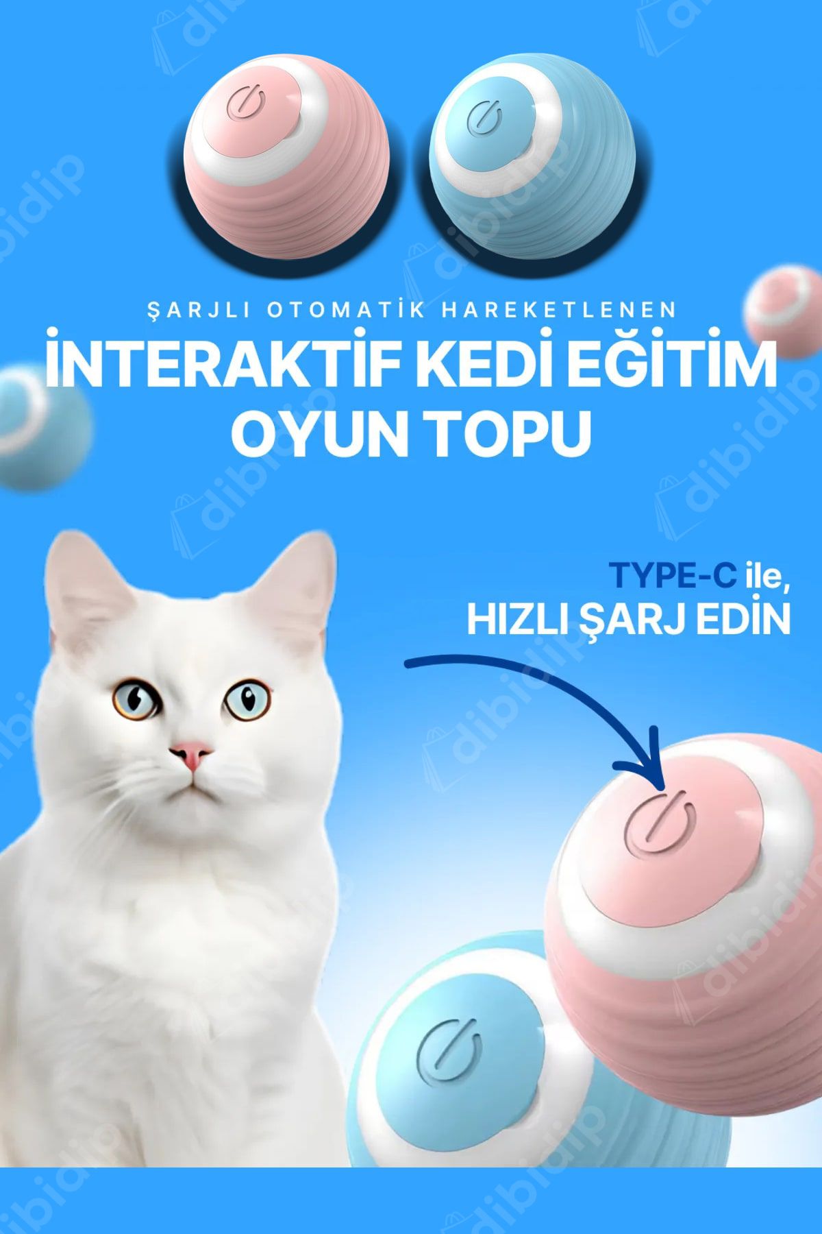CMT 🐱HAREKETLİ KEDİ OYUN TOPU