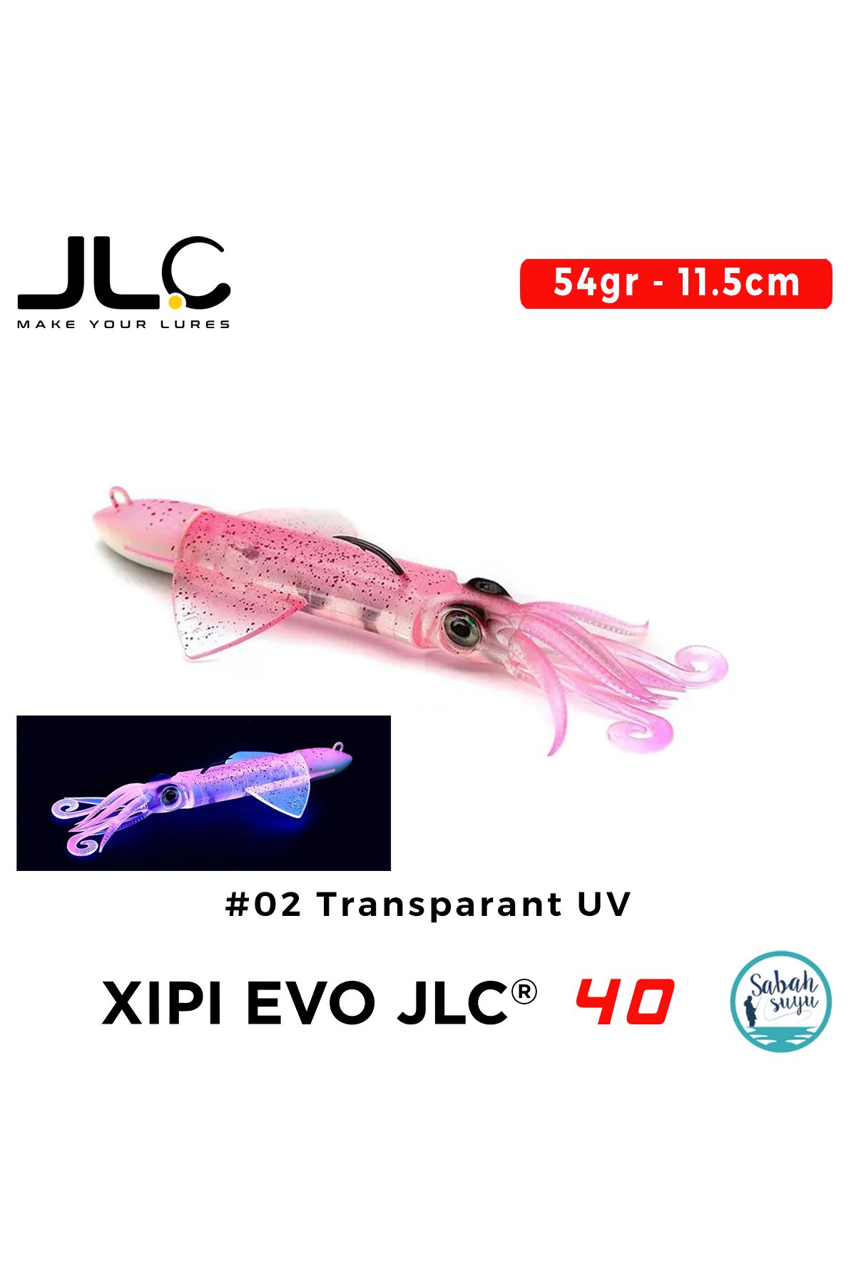 JLC Xipi Evo 40 Set 54gr 11.5cm #02 Transparant UV Silikon Kalamar