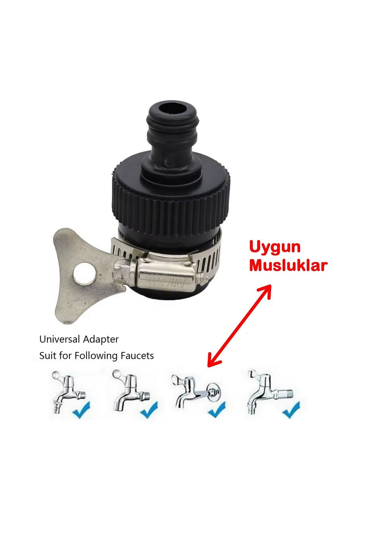 Neler Geldi Neler-1Pc Clamp-On Faucet Adapter Faucet Head Faucet Connector Faucet End 3