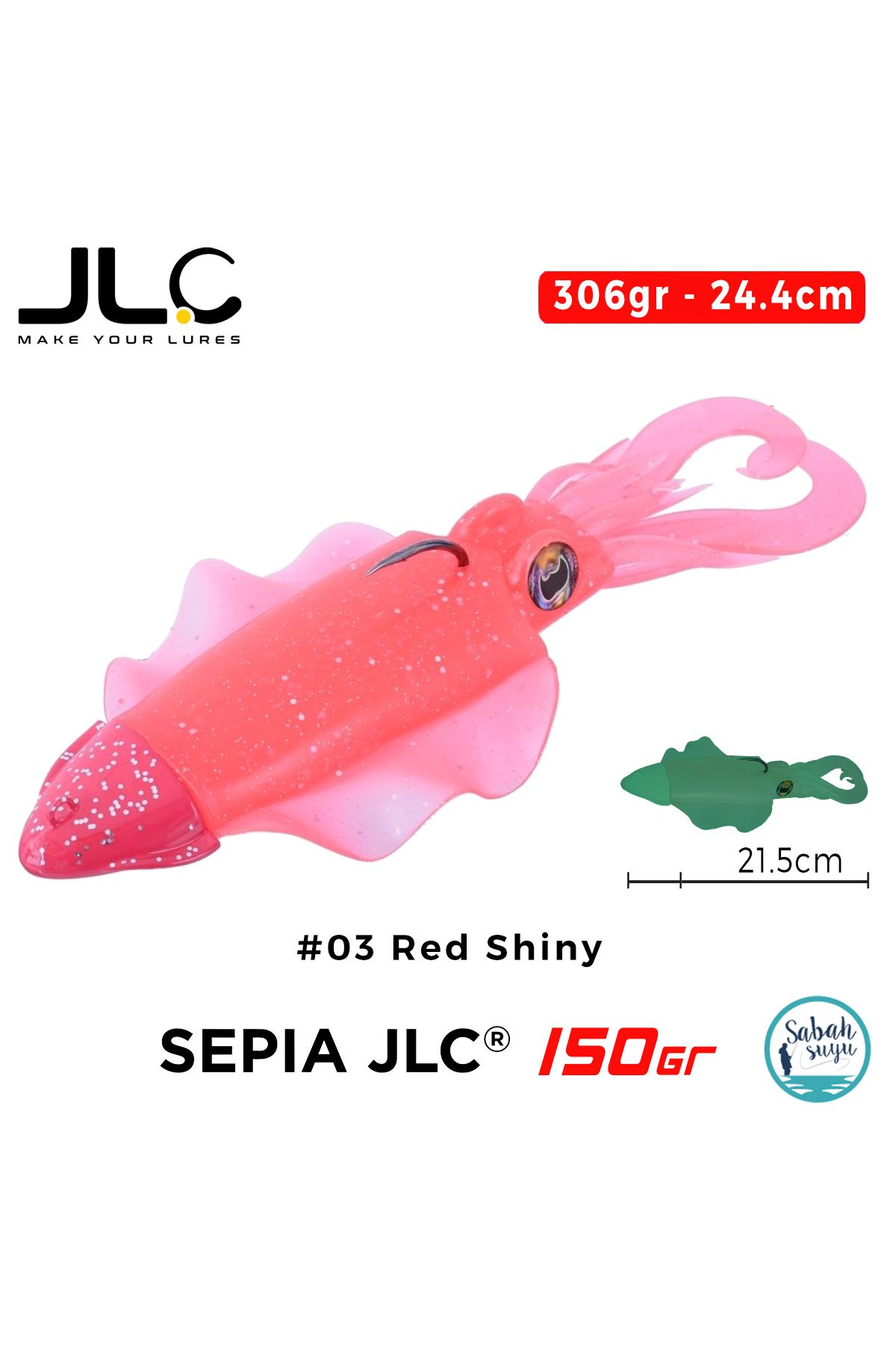 JLC Sepia 150 Set 306gr 24.4cm #03 Red Shiny Silikon Sübye
