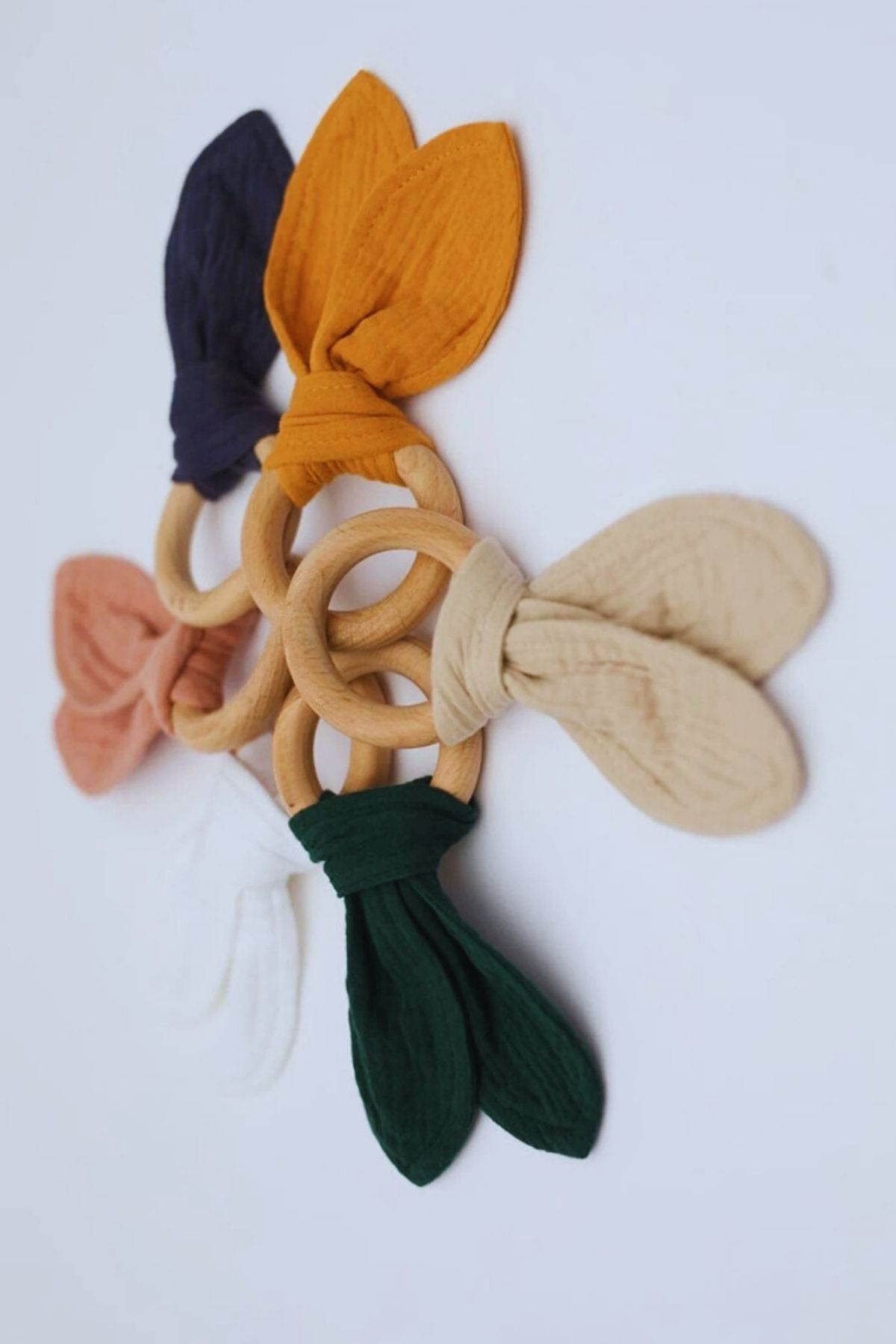 Svava Bebek Ahşap Müslin Bez Diş Kaşıyıcı (3 Adet )