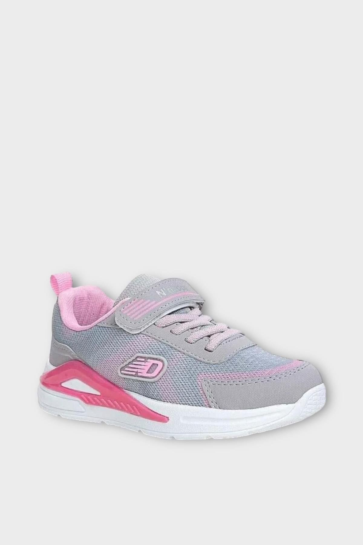 Liger-Children's Velcro Smart Lacing Sports Shoes Gray - Powder 2