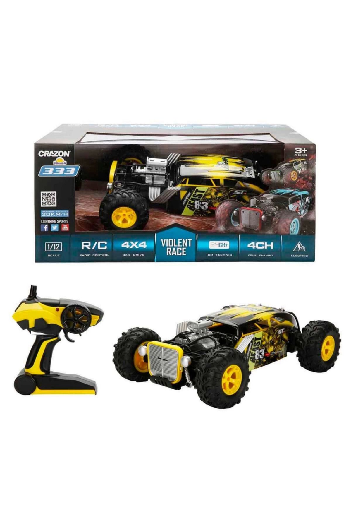 Skygo 1:12 USB Şarjlı Uzaktan Kumandalı 4x4 Off Road Araba
