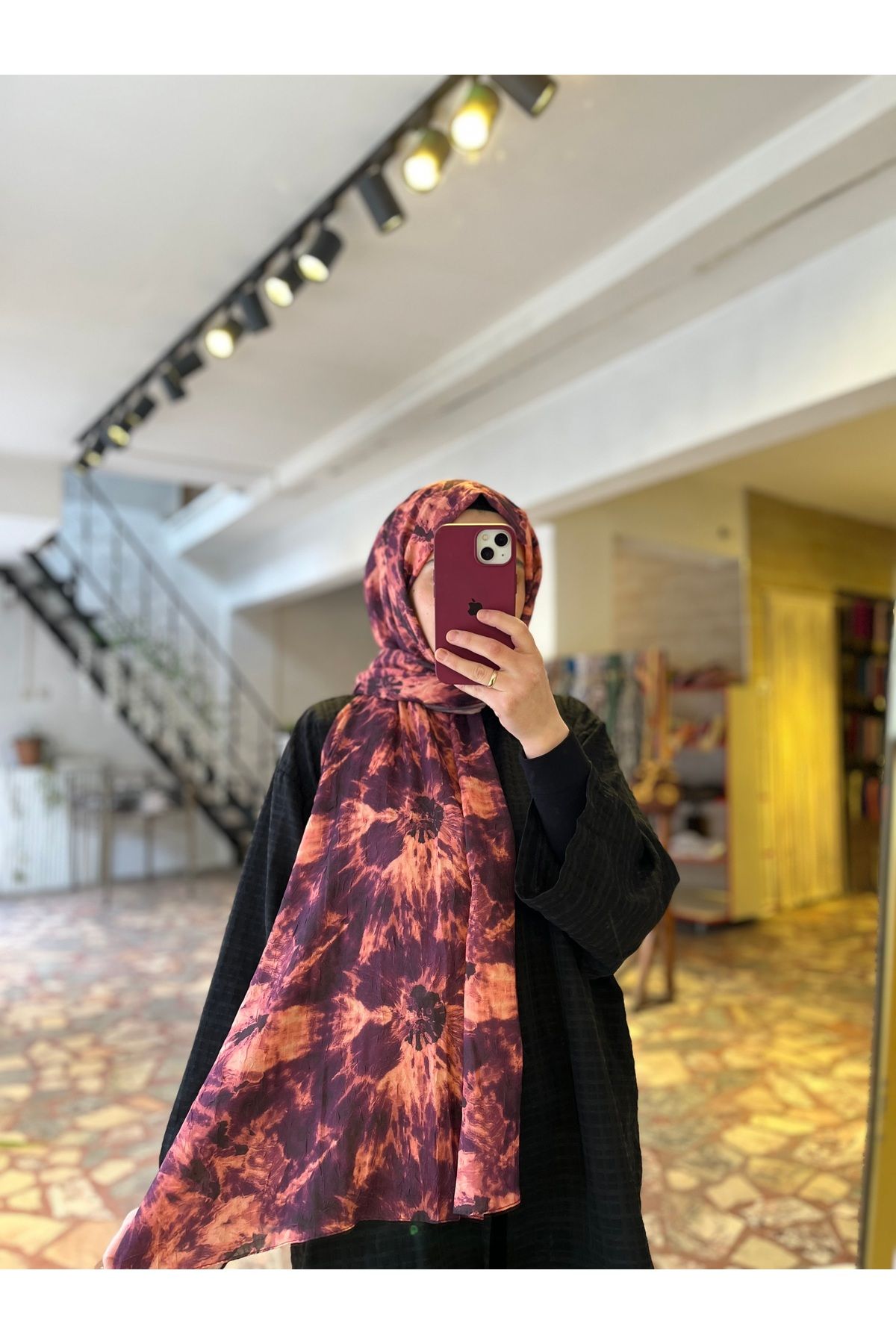 Neva Bambu Döndü Desen Şal