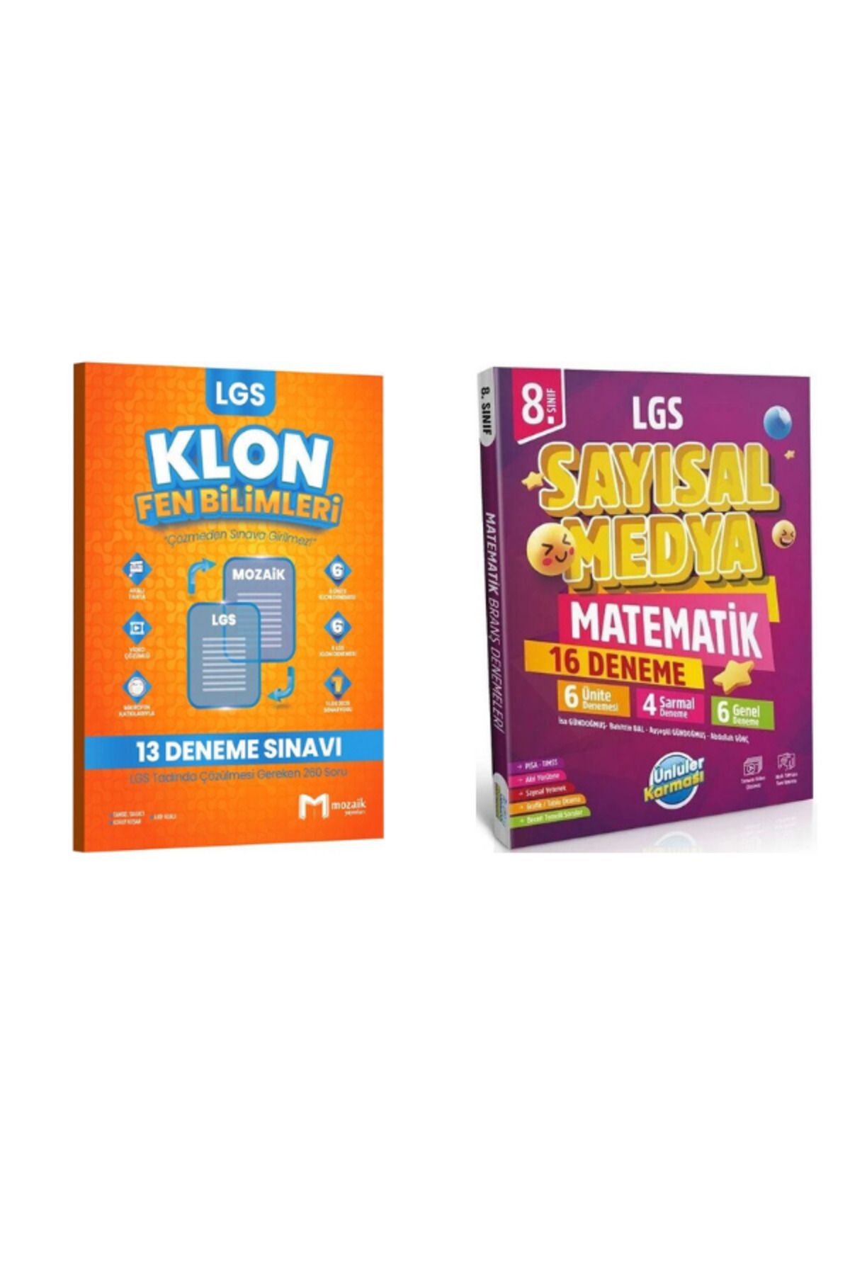 Benim Hocam Yayınları 2025 mozaik lgs fen klon deneme ve ünlüler karması sayısal medya lgs matematik branş deneme