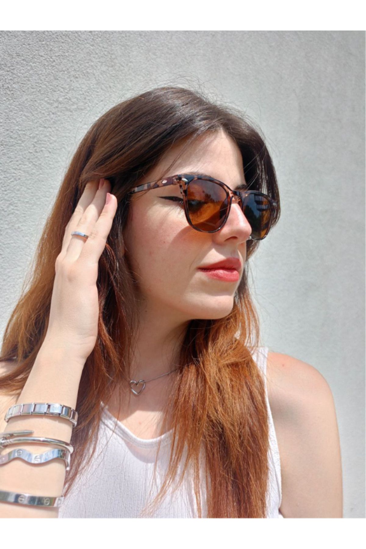 Sunglasses Kadın Leopar Y2K Şık Güneş Gözlüğü
