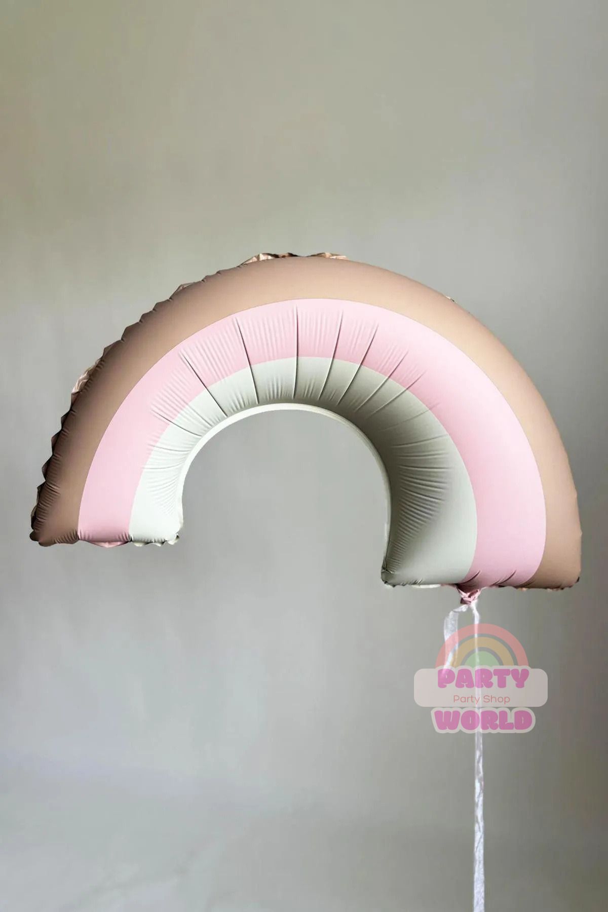 party world Gökkuşağı Retro Pembe Folyo Balon – 50 cm