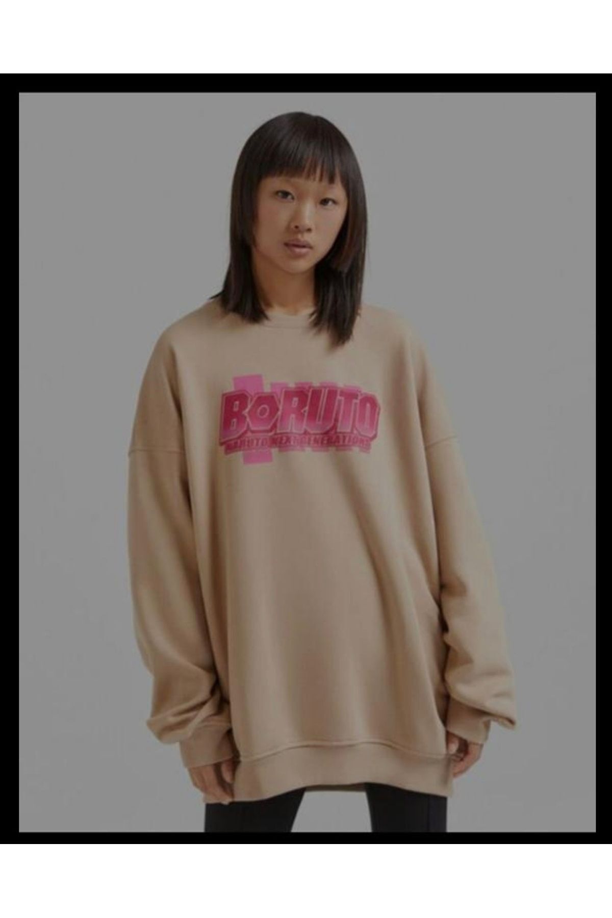 Butik Allbucks Bersh ka X Boruto Oversize Sweatshirt Abbrs0041