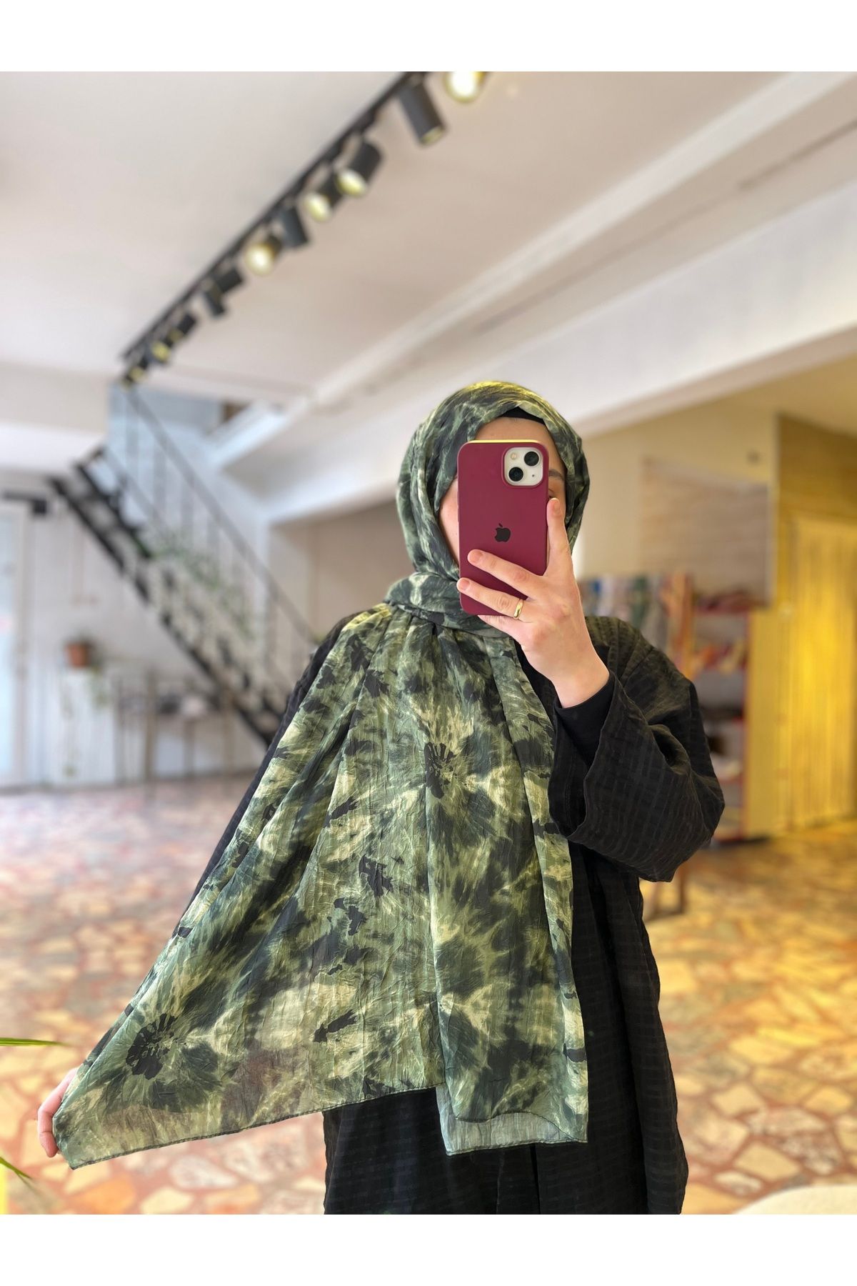 Neva Bambu Döndü Desen Şal