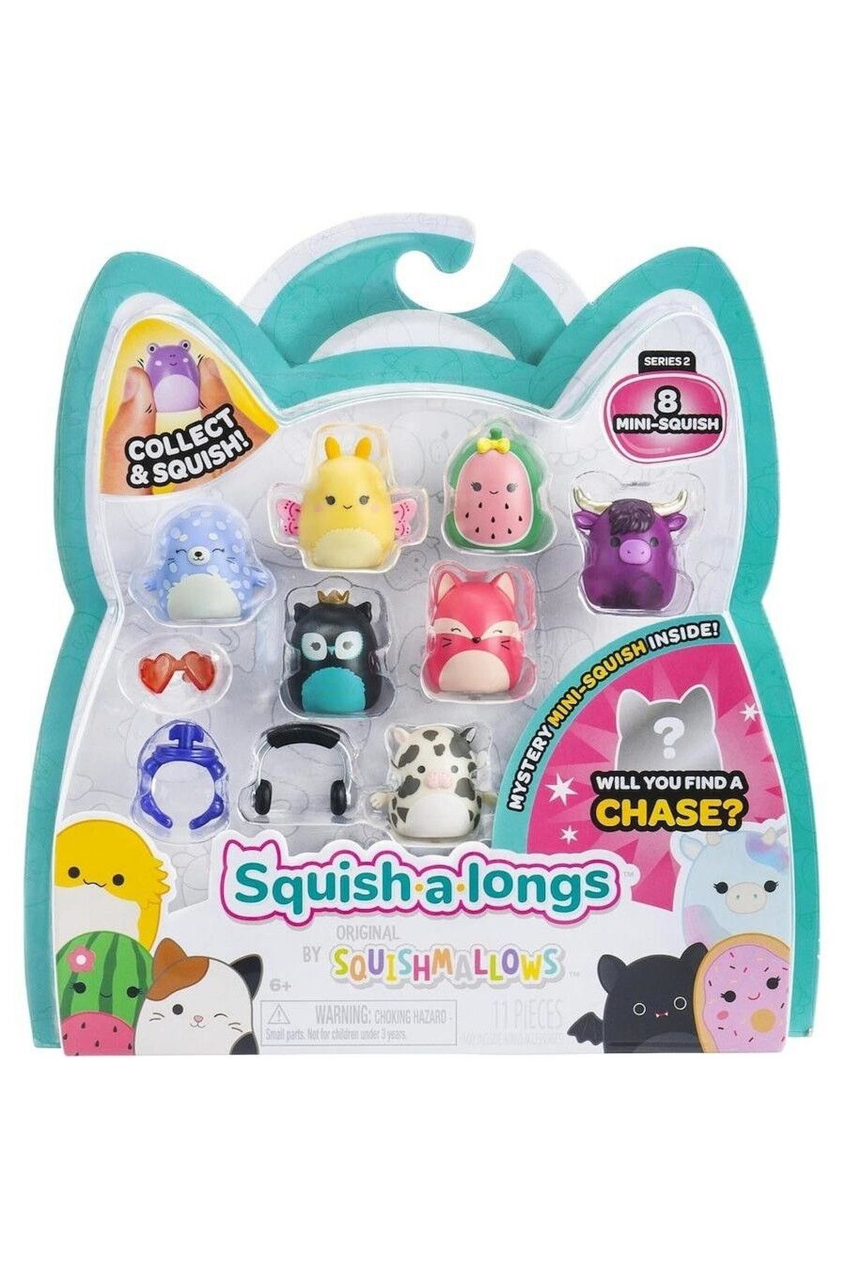 Tower Toys Squishmallows Squish-A-longs Series 2 - 8 Adet Squishmallows Serisi SQAL0084