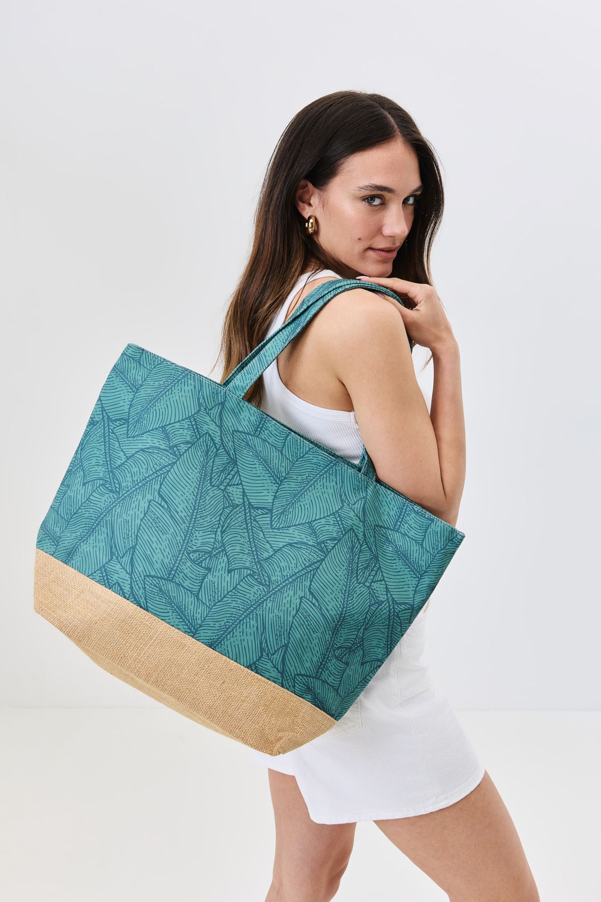 C&City Torba Plażowa Z Nadrukiem Cyfrowym Y8670-26 K-12 Kobieta - One Size