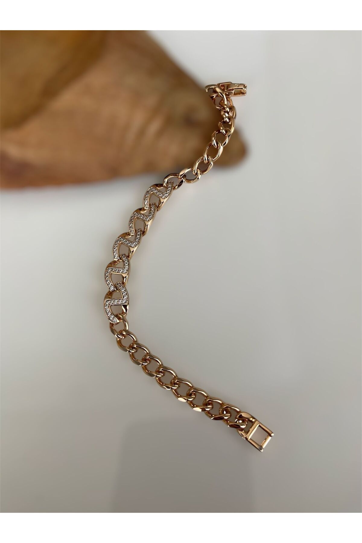 Allen Accessories ROSE ÇELİK ZİRKON TAŞLI BİLEKLİK