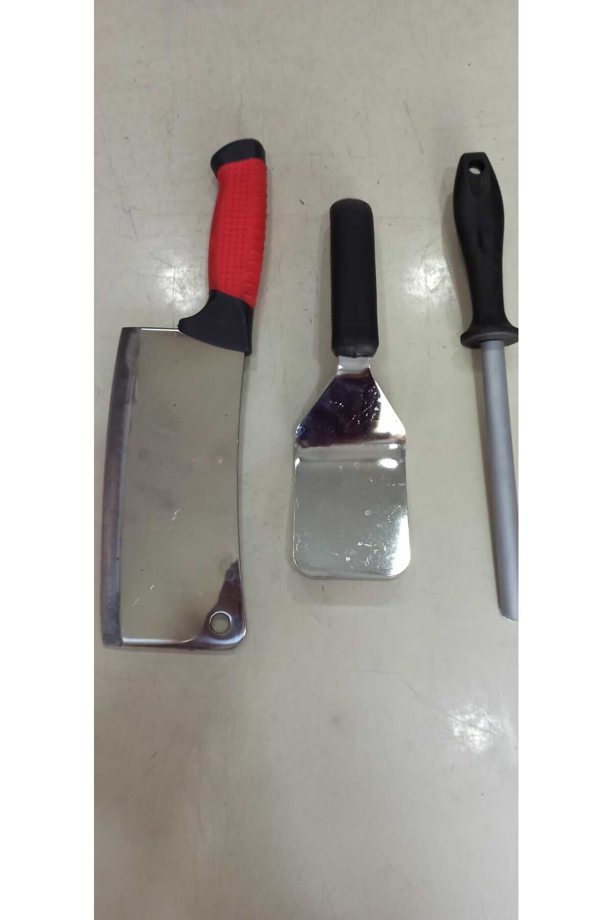 shop Üçlü kasap seti Satır et döveceği masat