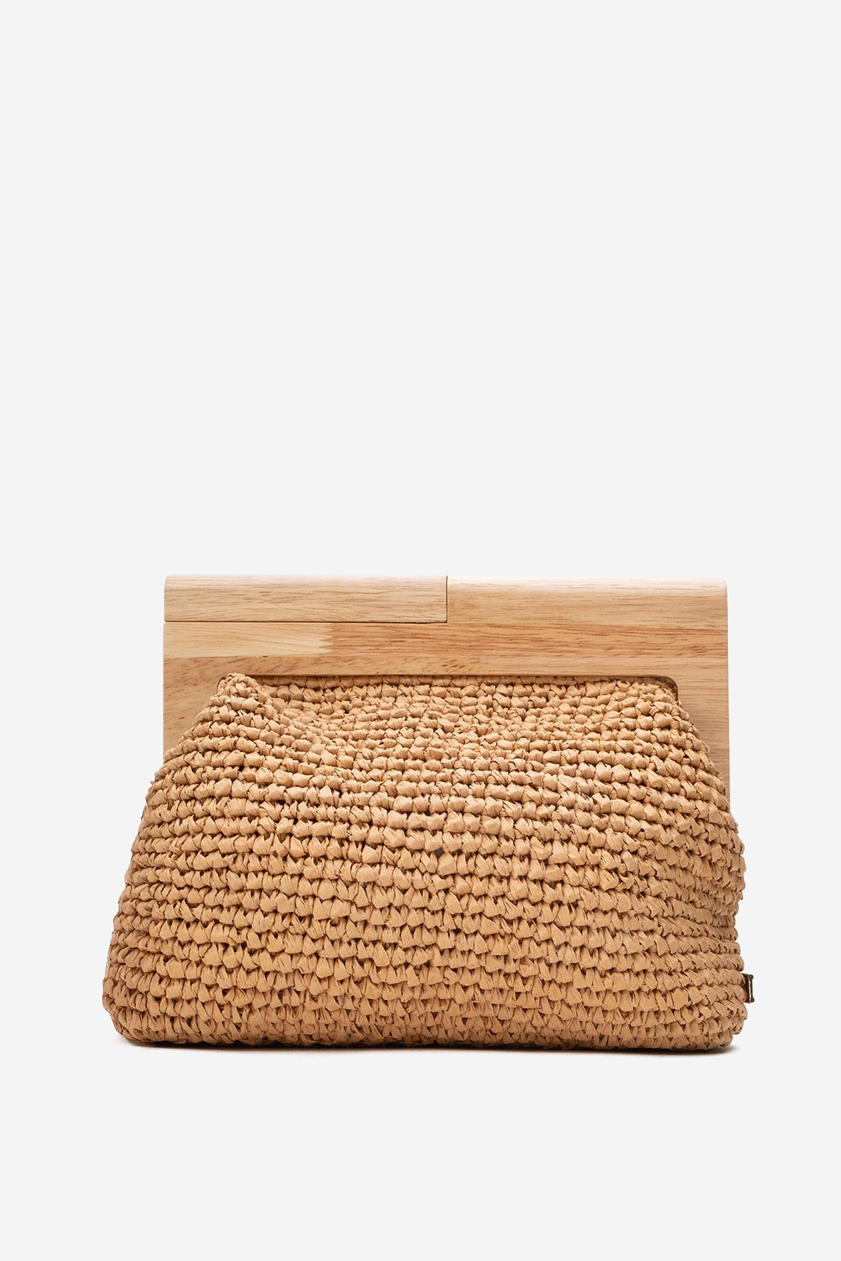 Dericlub DERİCLUB Kadın Handmade Hasır Bohem Clutch El Çantası ZY 25009 KETEN