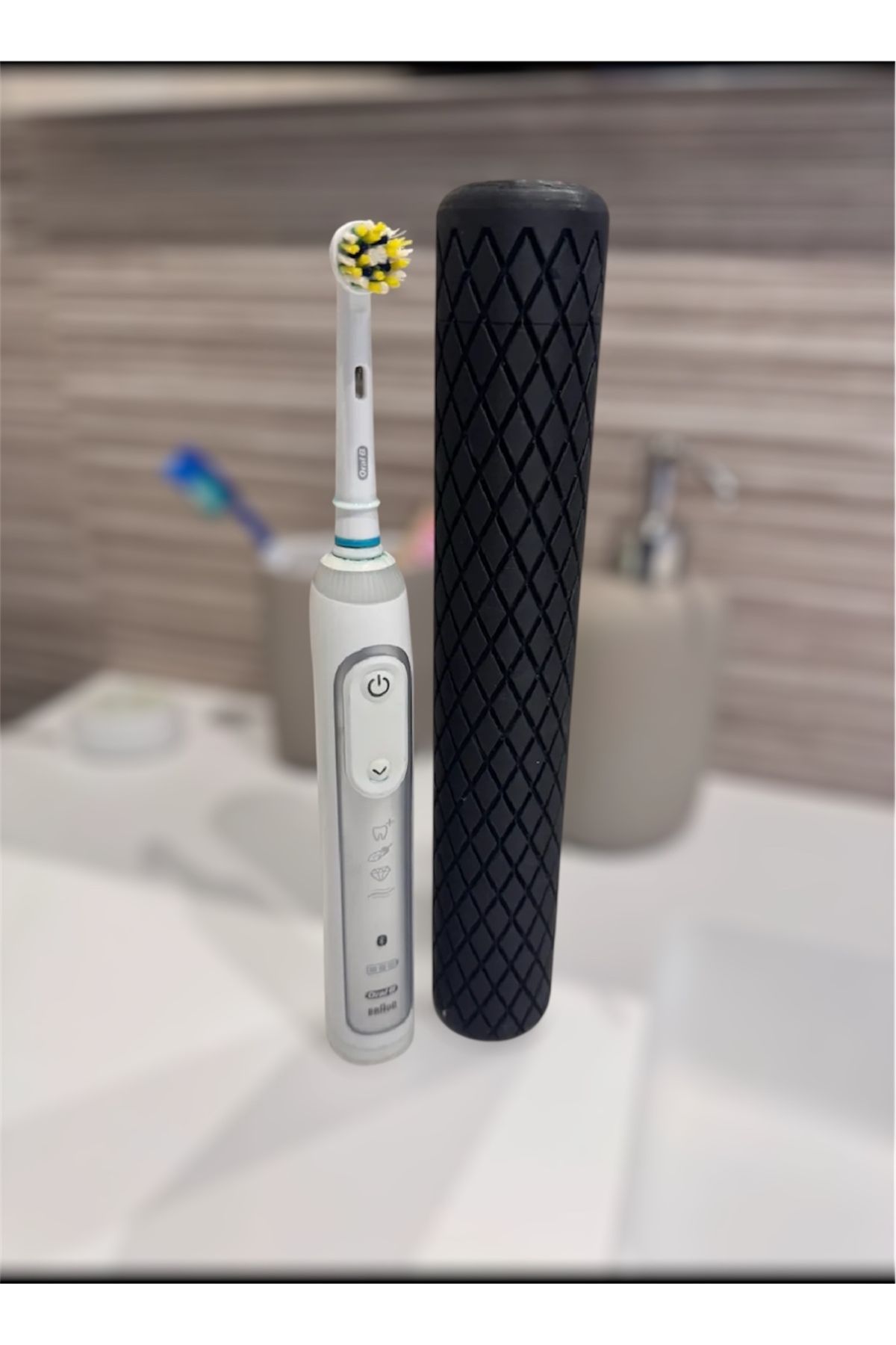 Wuun Store Elektrikli Diş Fırçası Taşıma Kutusu/Seyahat Tipi Aksesuar Taşıma Kabı Siyah 1 Adet