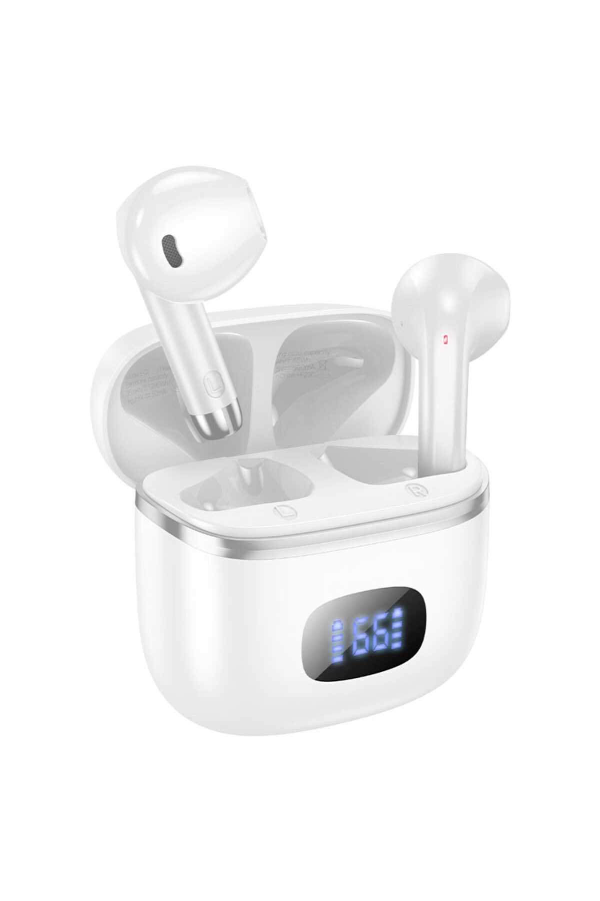 REDz Accessories Căști Bluetooth, Ghid Muzical Hoco Eq1, Durată De Viață A Bateriei De 7 Ore, Microfon Și Afișaj, Alb - Mărime unică