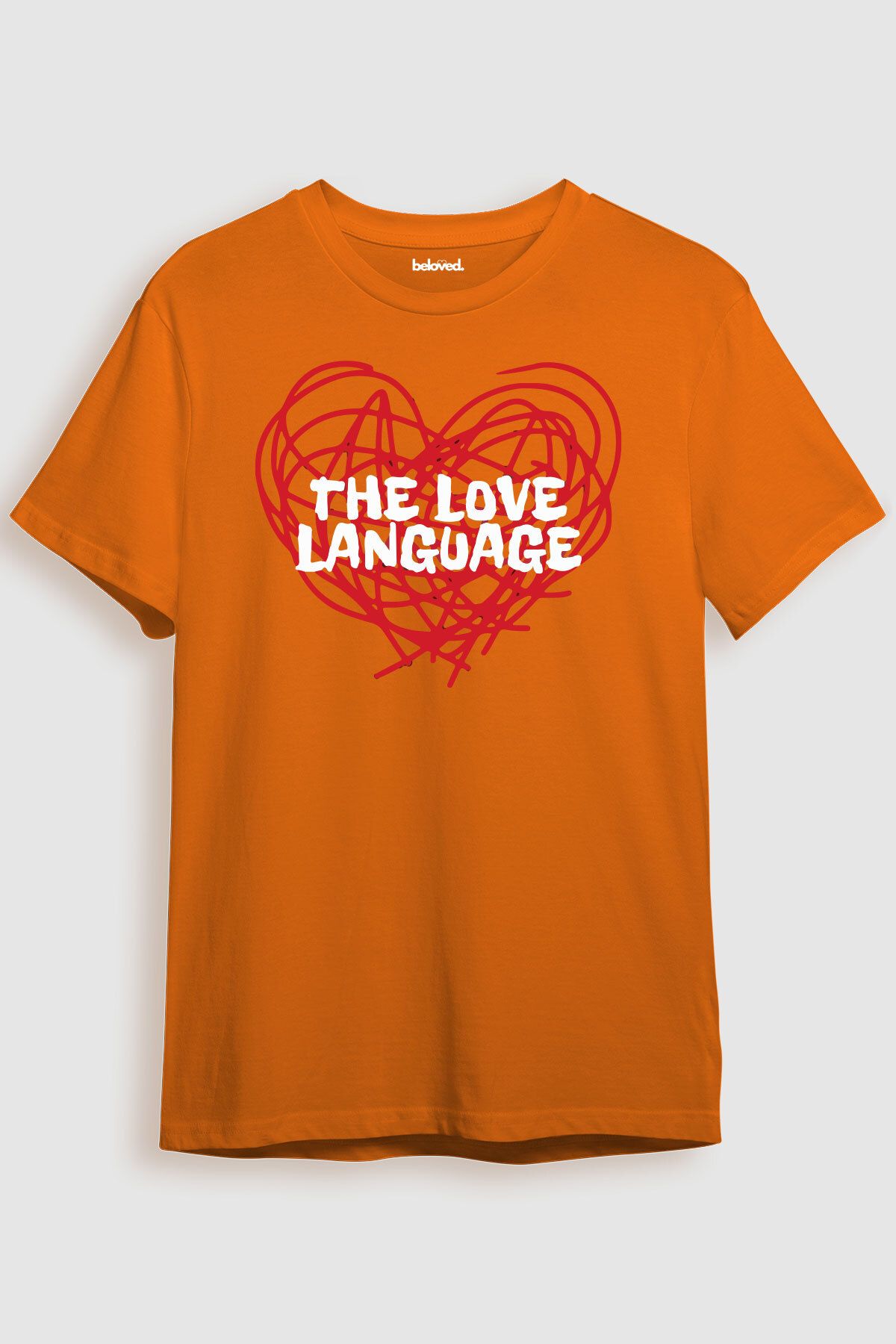 beloved.co aşkın dili love language yazılı baskılı t-shirt