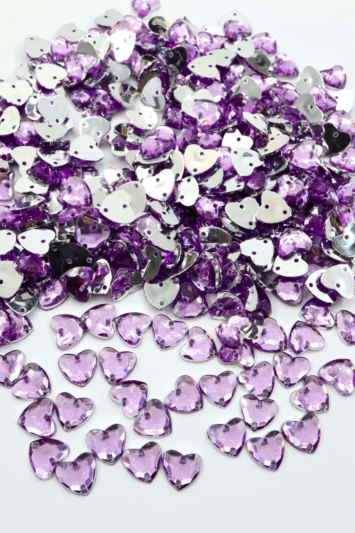 YENİCİ Kalp Plastik Dikme Taş 2000 Adet (9*10)