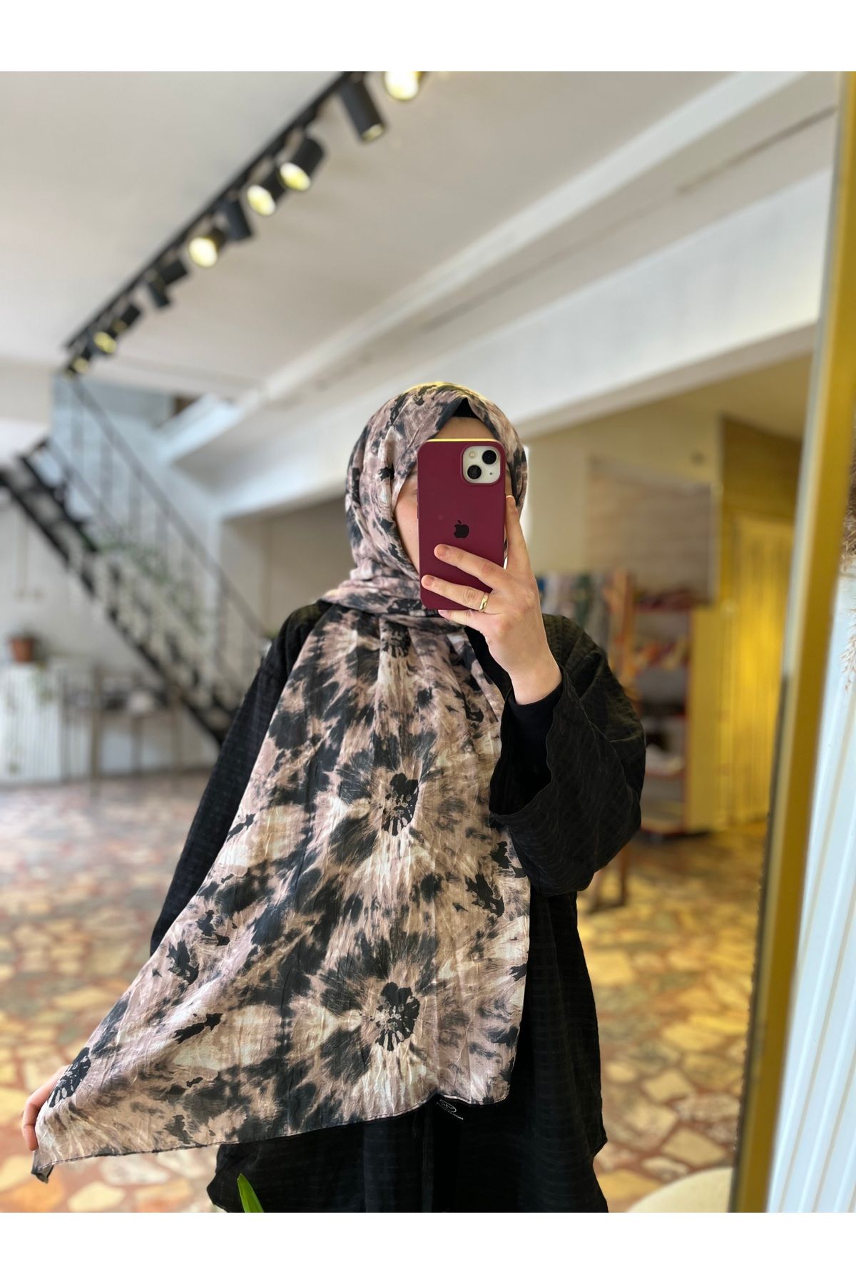Neva Bambu Döndü Desen Şal