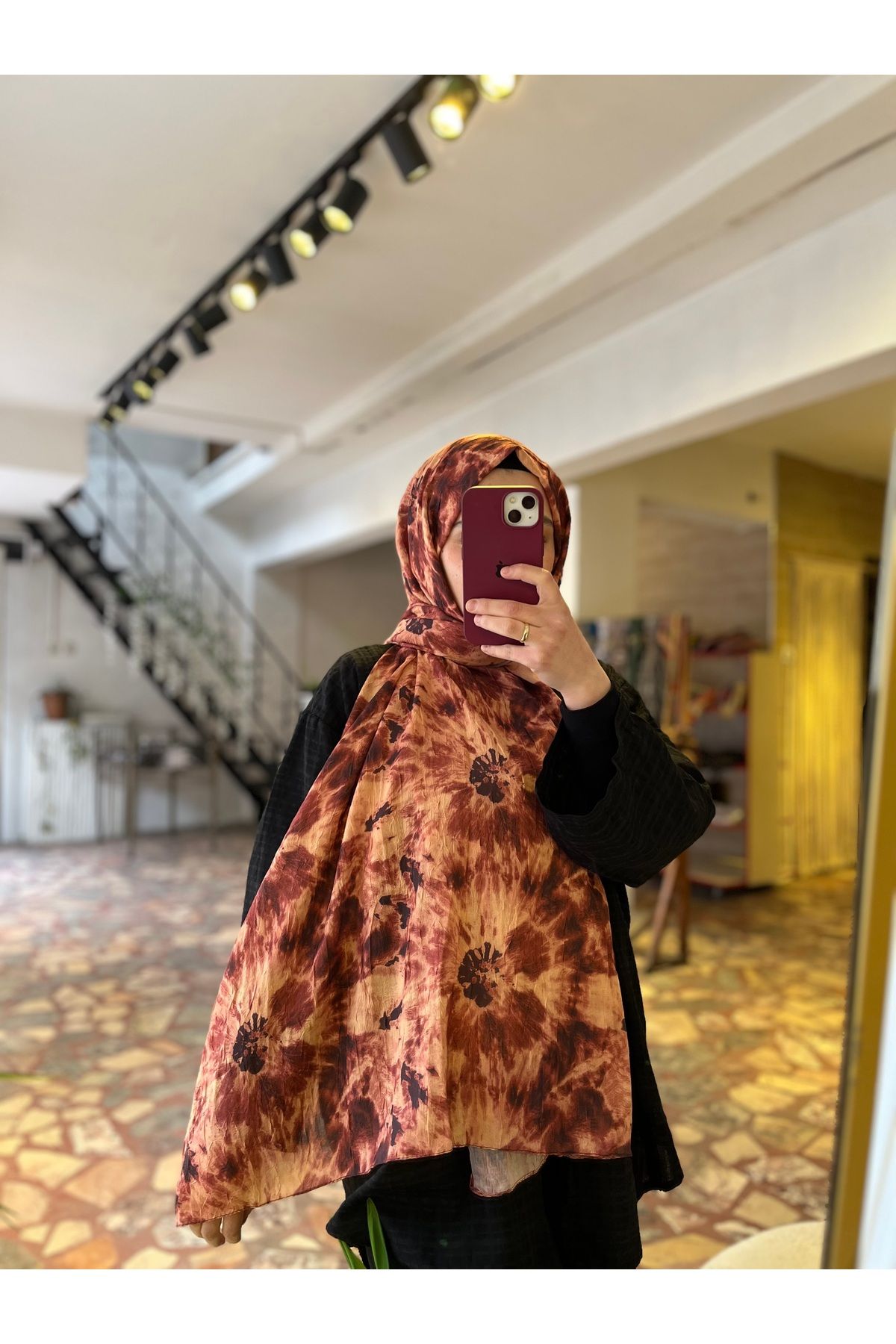 Neva Bambu Döndü Desen Şal