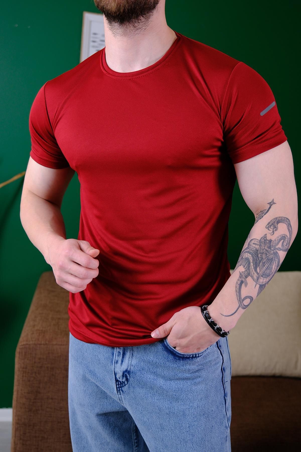 since 1990 man Mancappi Mikro Polyester Slim Fit Perform Antrenman Sporcu Erkek Tshirt