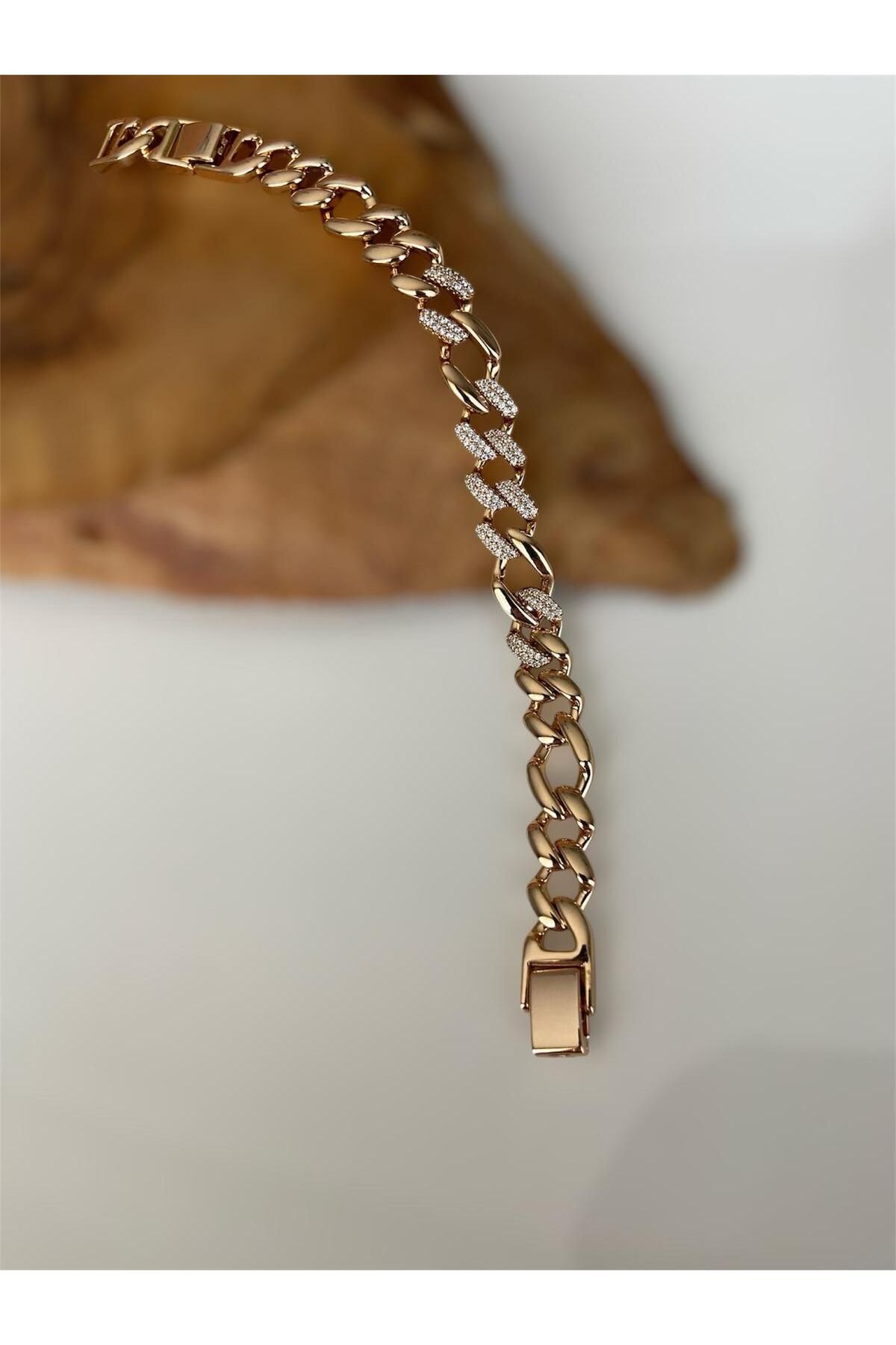 Allen Accessories ROSE ÇELİK ZİRKON TAŞLI BİLEKLİK