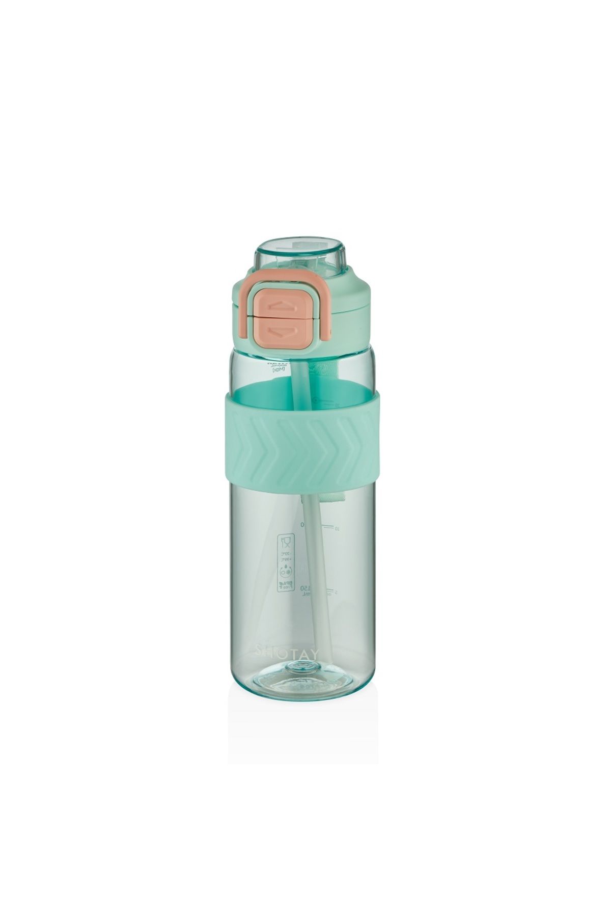 Shotay ST-7235 800ml Turkuaz Pipetli Tritan Matara