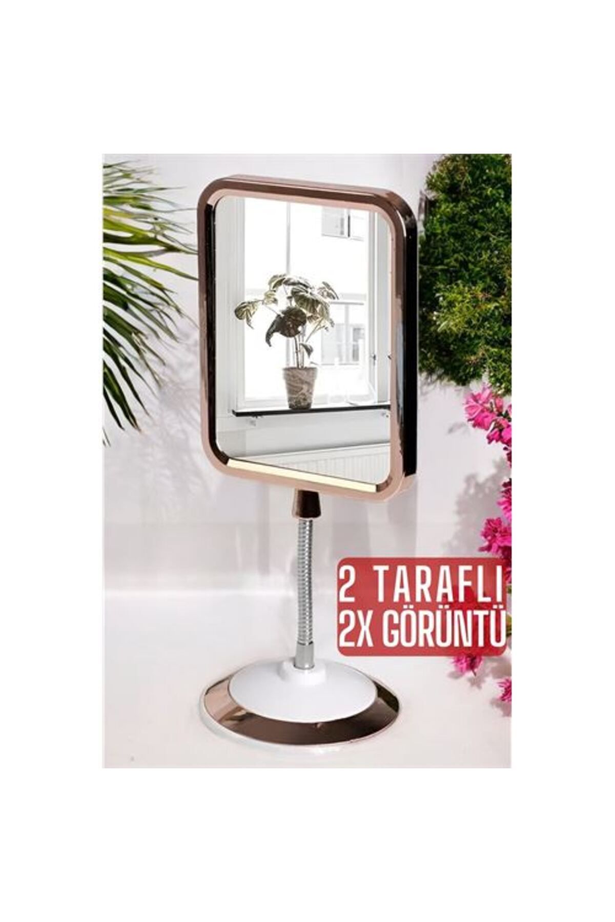 ÖYKÜ VE YİĞİT 2X Büyüteçli 2 Taraflı Makyaj Aynası