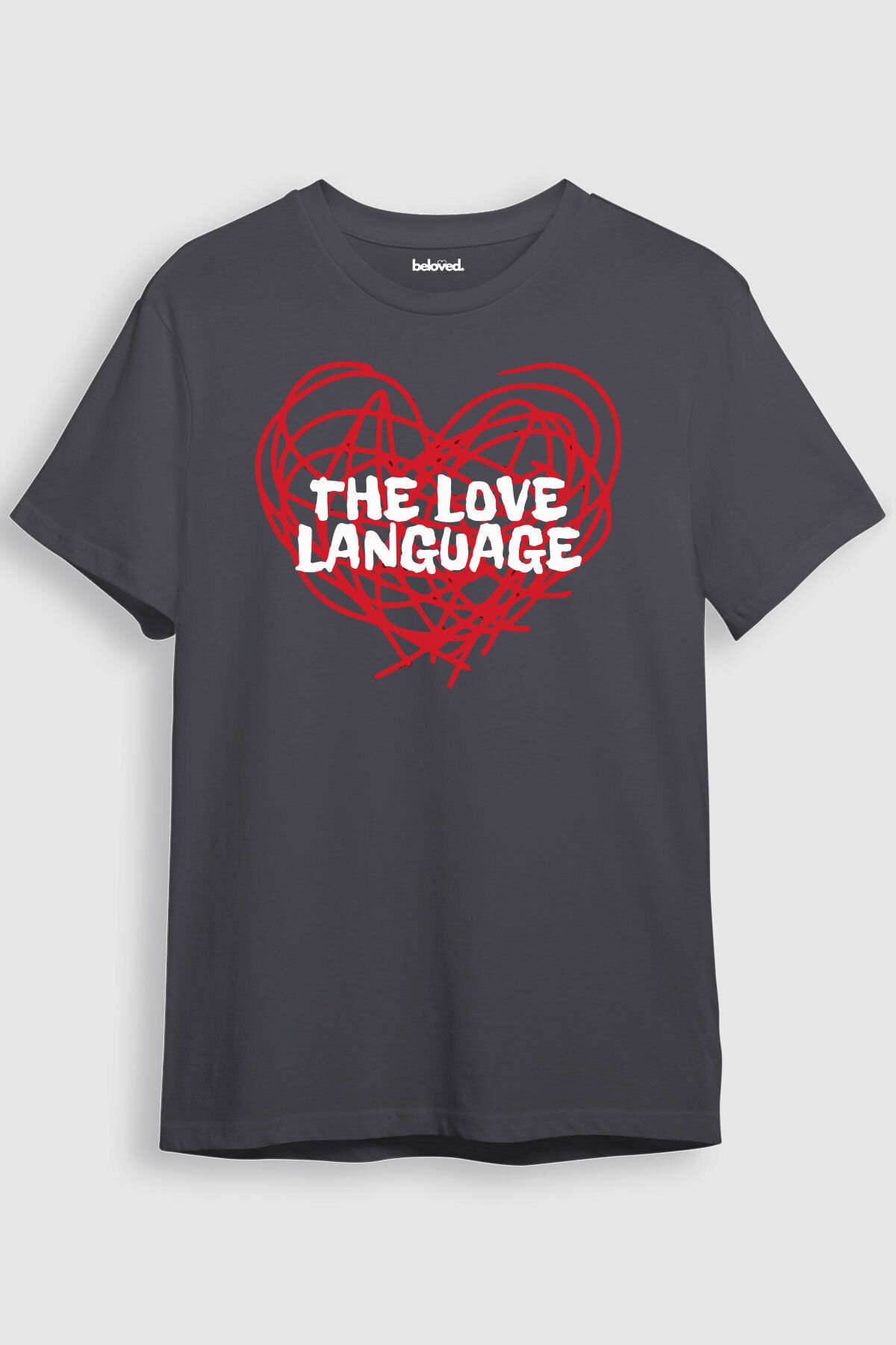 beloved.co aşkın dili love language yazılı baskılı t-shirt