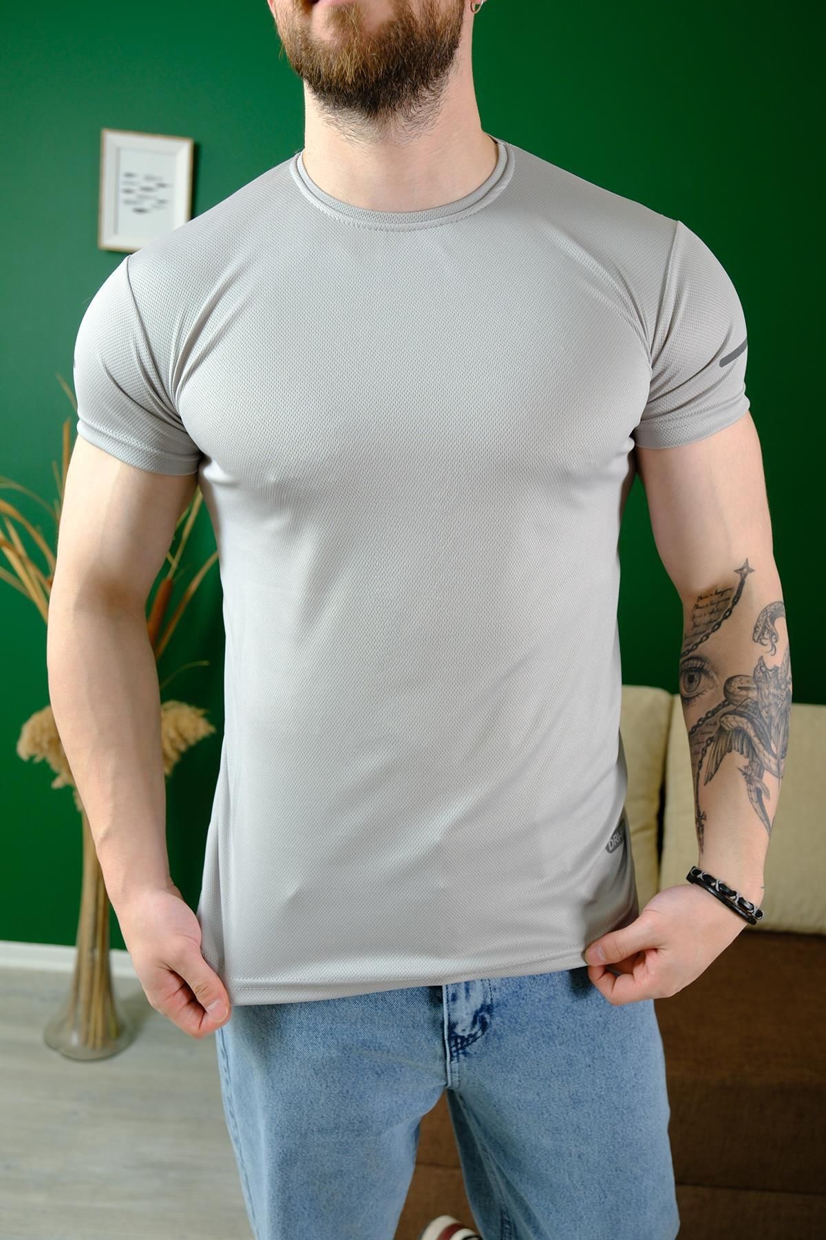 since 1990 man Mancappi Mikro Polyester Slim Fit Perform Antrenman Sporcu Erkek Tshirt