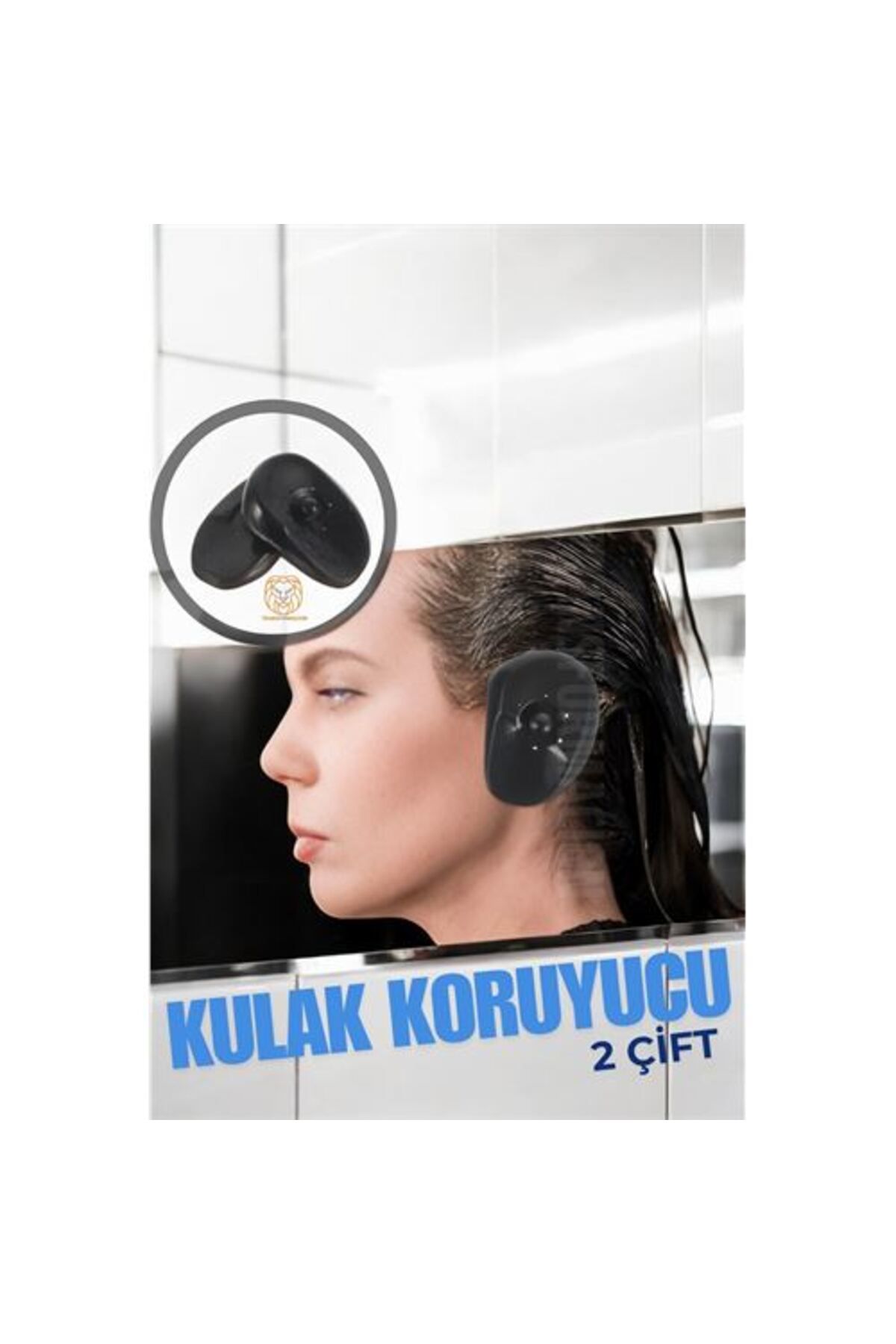 Skygo Kulak Koruyucu Saç Boyası Şampuan Kesim İçin 2 TAKIM