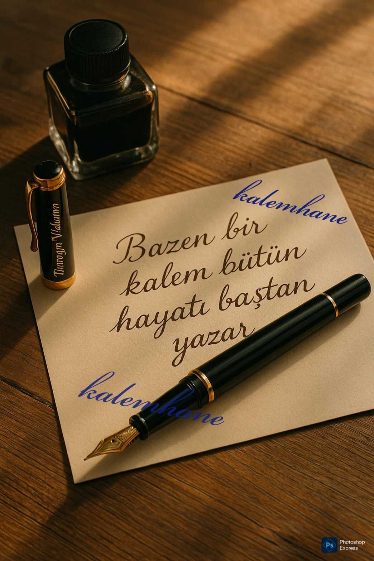 kalemhane Siyah Altın Yüksek Kalite Dolma Kalem