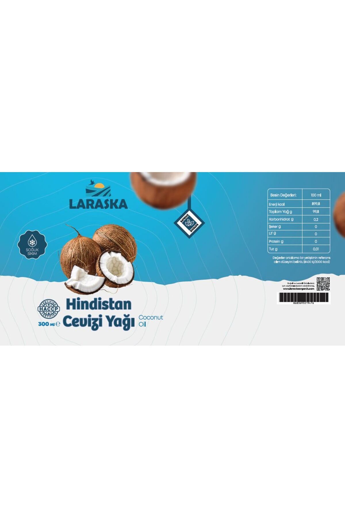 Hindistan Cevizi Yağı 600 ml(300mlx2) – %100 Doğal, Yenilebilir / Cilt Bakımı Soğuk Sıkım — L-CcO-T01-25x2 — تصویر 2 از 4