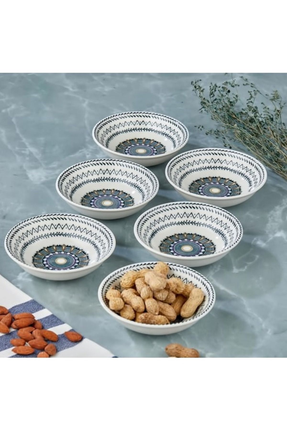 YAKUT 6 parça porselen çerezlik seti
