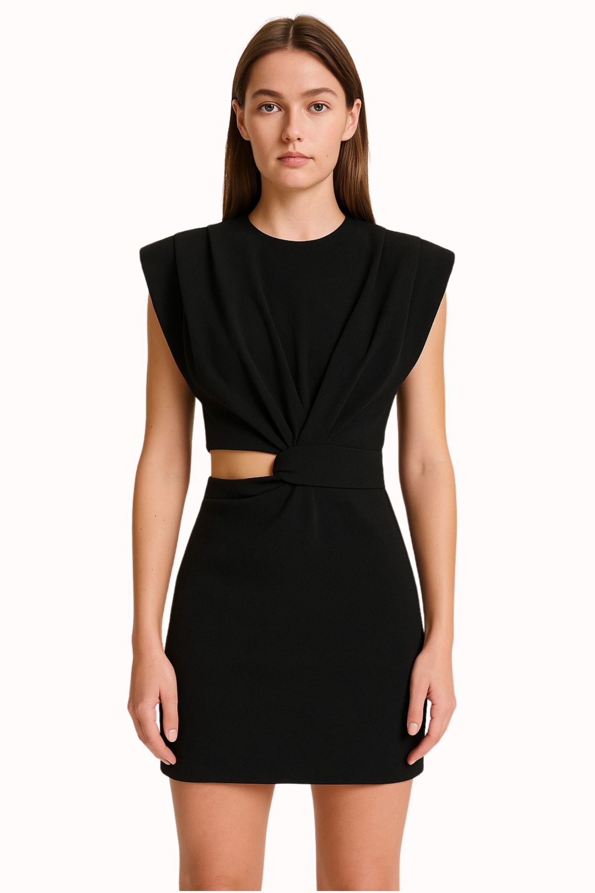 World Fashion Trends Vatkalı Dalgıç Kumaş Mini Elbise JT7091