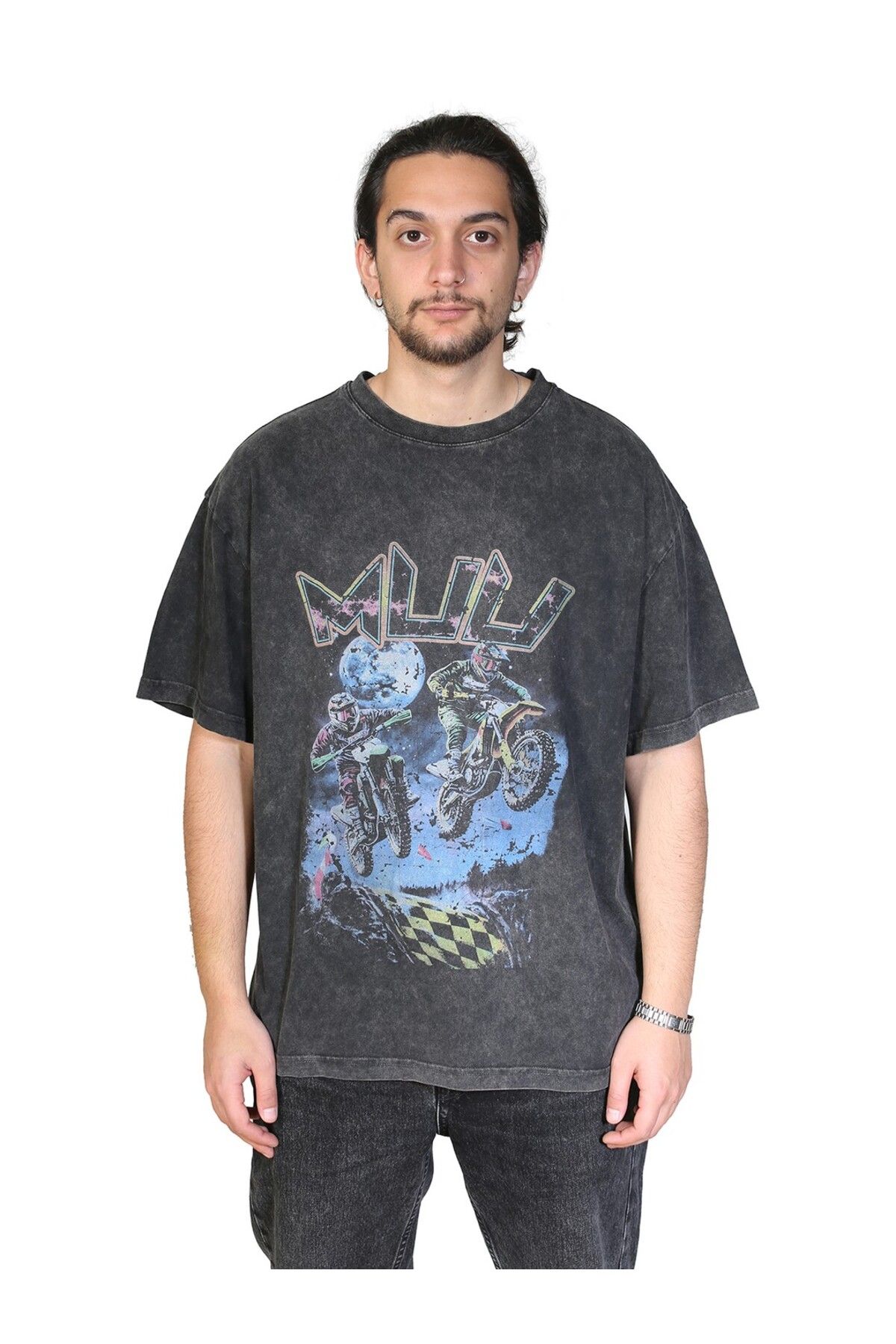 Muu Legacy CROSS Oversize T-Shirt %100 Pamuk Dijital Baskılı