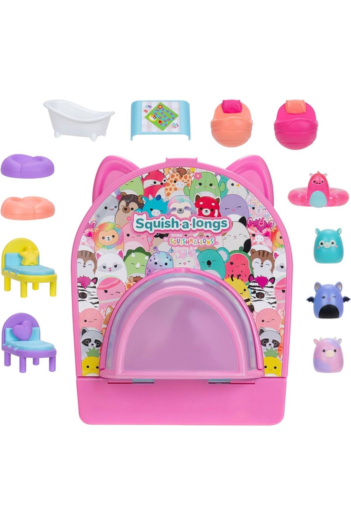 Tower Toys Squishmallows Squish A Longs Sırt Çantası Ev Oyun Seti Figürler Aksesuarlar